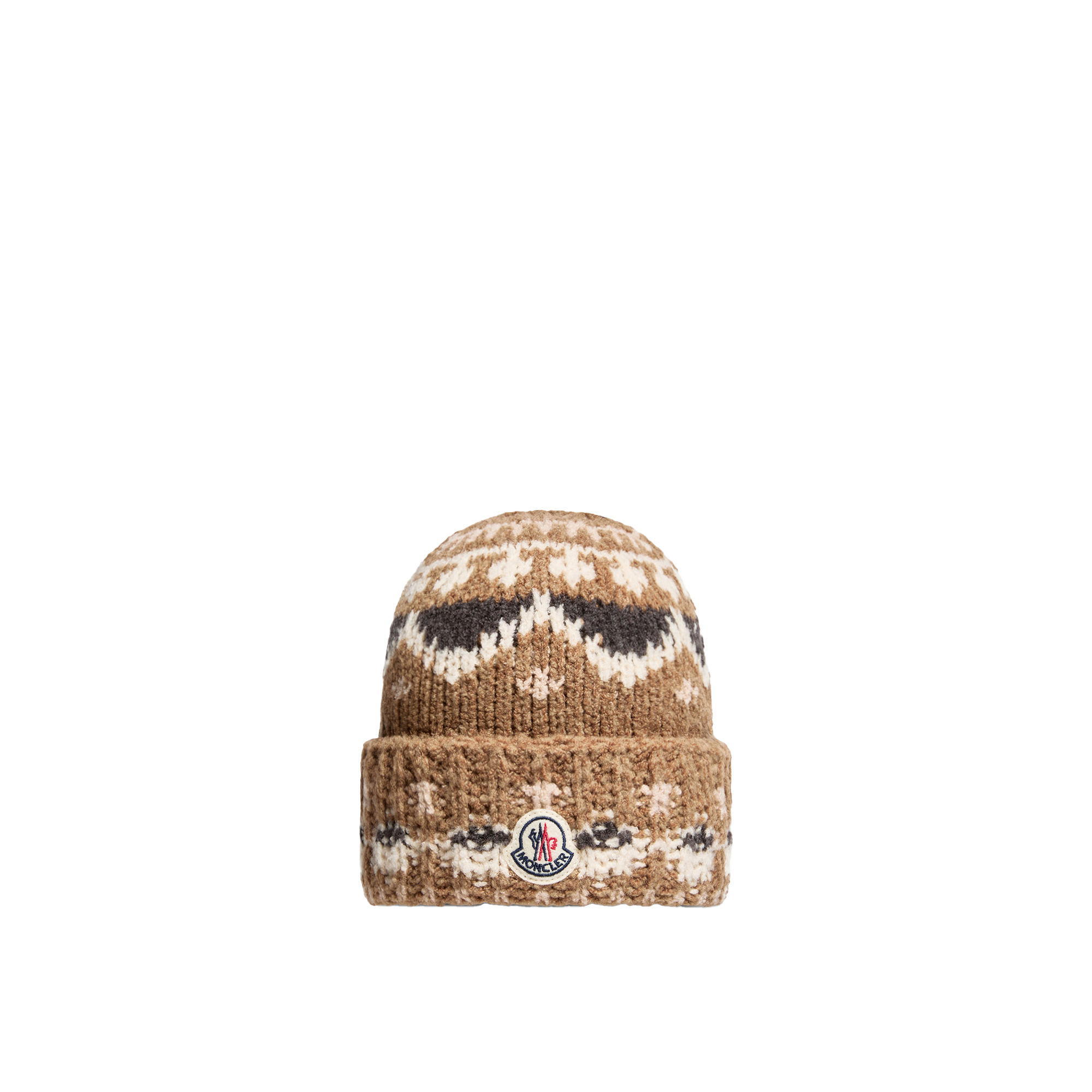 Moncler Bouclé Wool Blend Beanie Men da Size: Misura Unica