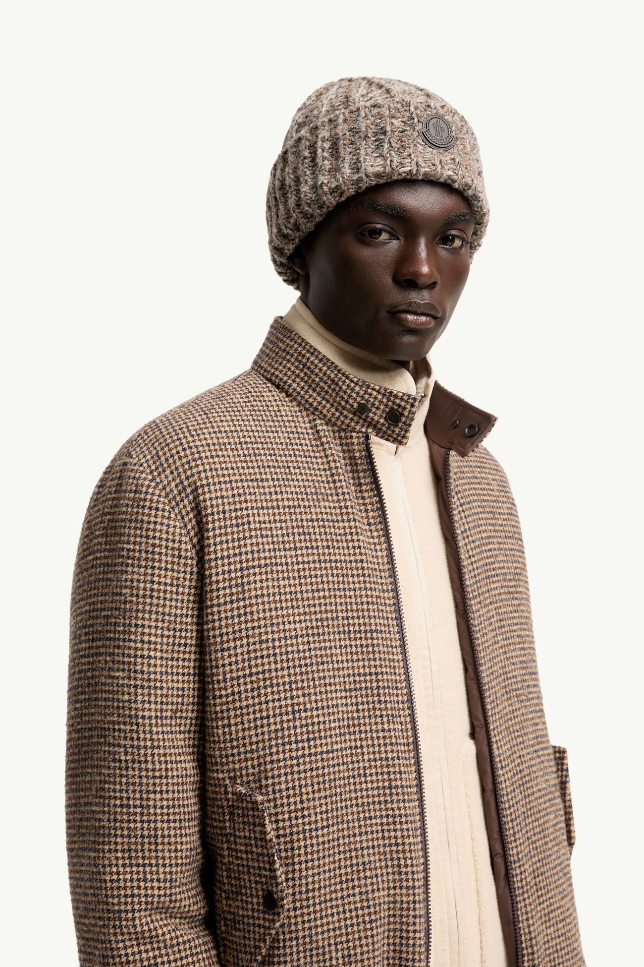 男士羊毛混纺针织便帽 男士 灰色 Moncler 1