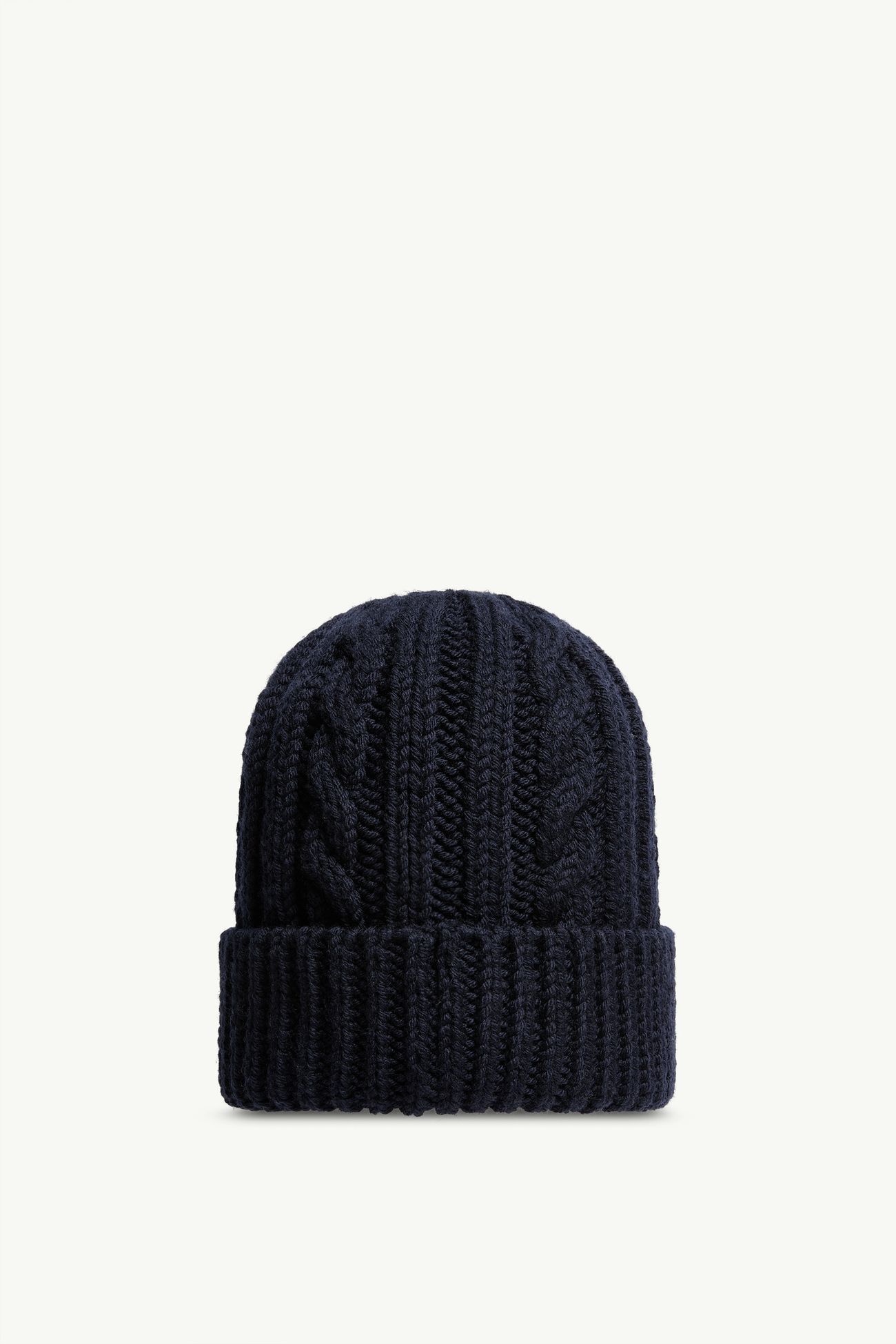 男士皮革标识羊毛便帽 男士 深蓝色 Moncler 3