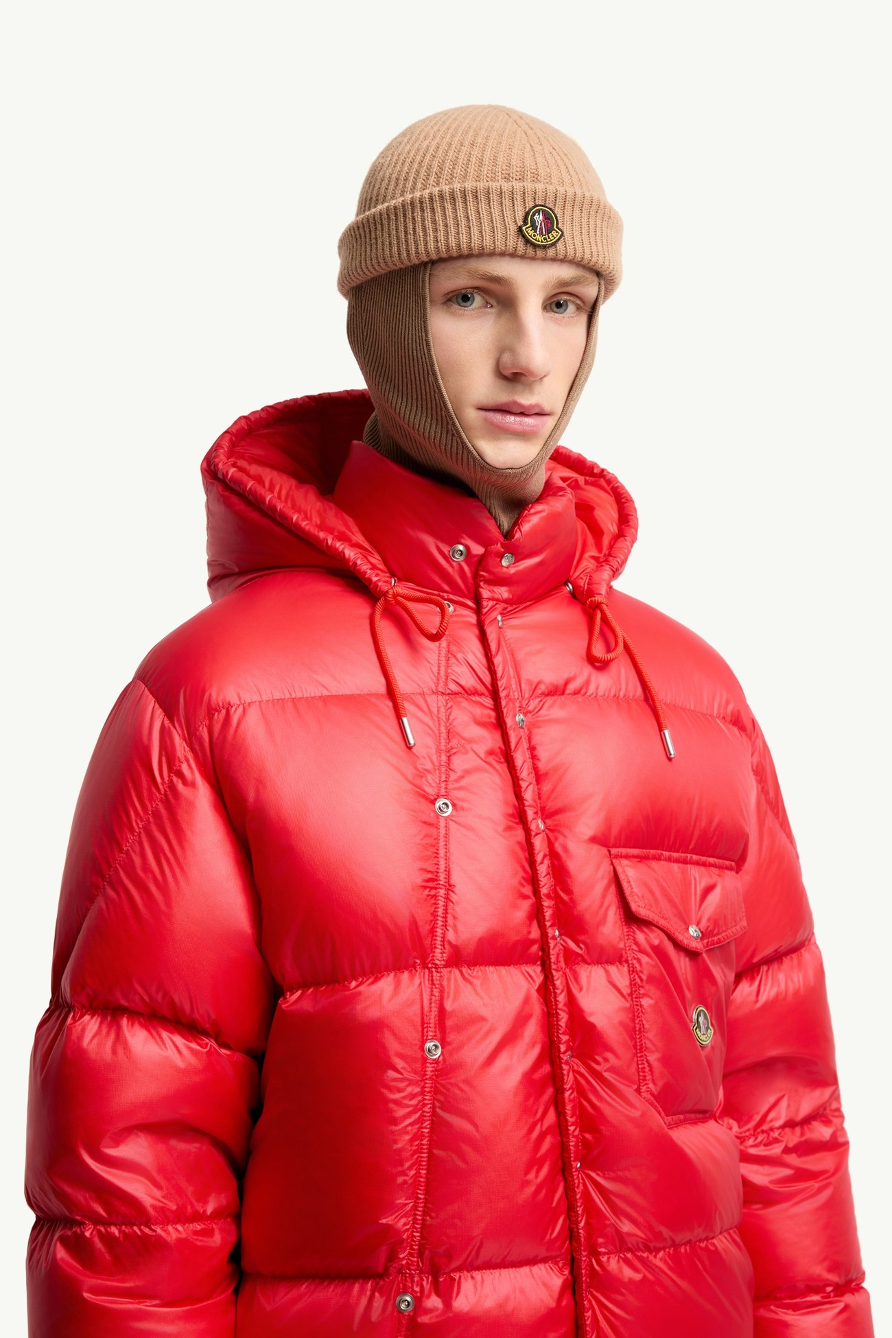 羊毛羊絨冷帽 男士 米色 Moncler 1
