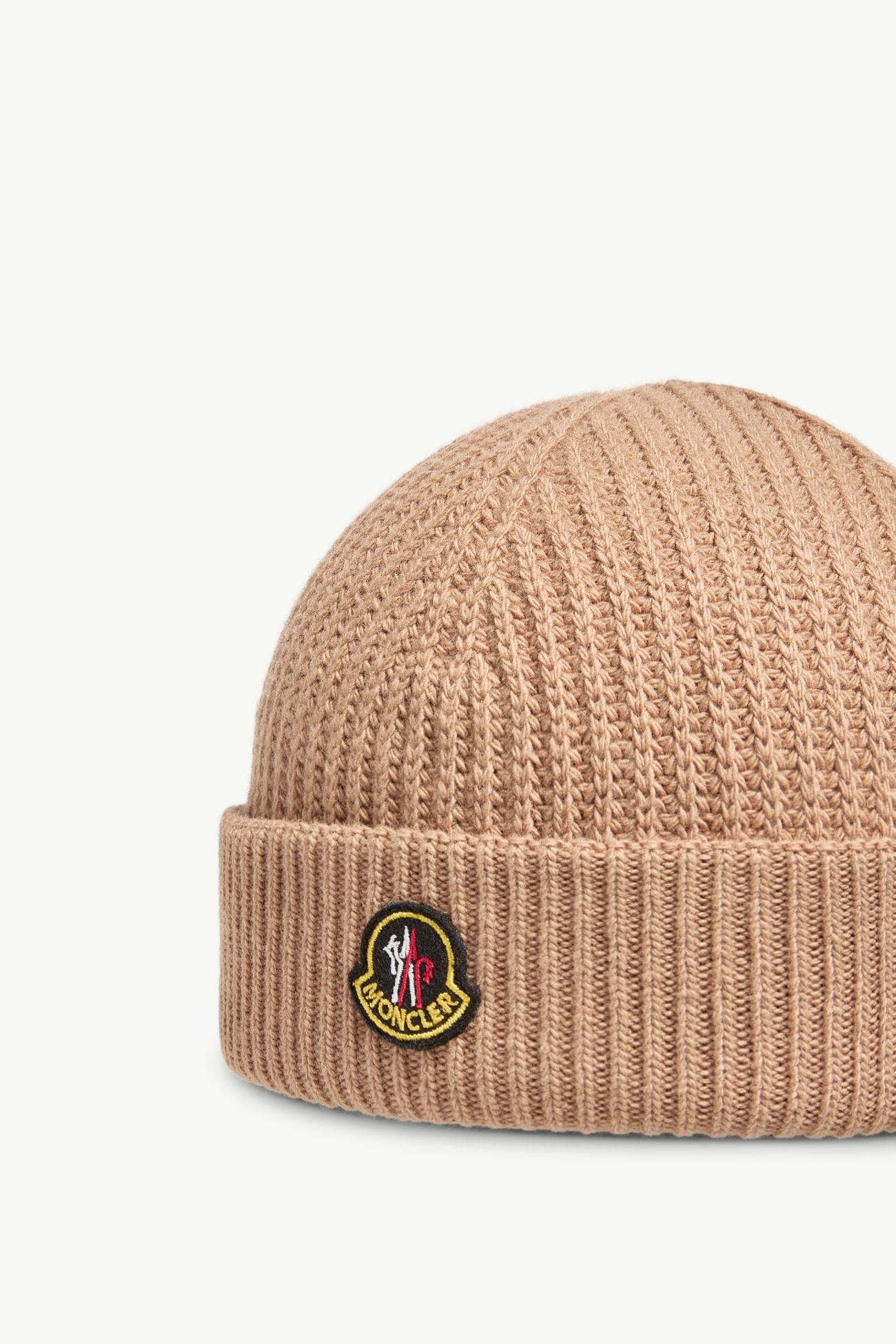 Wool and Cashmere Beanie Men Beige Moncler 2