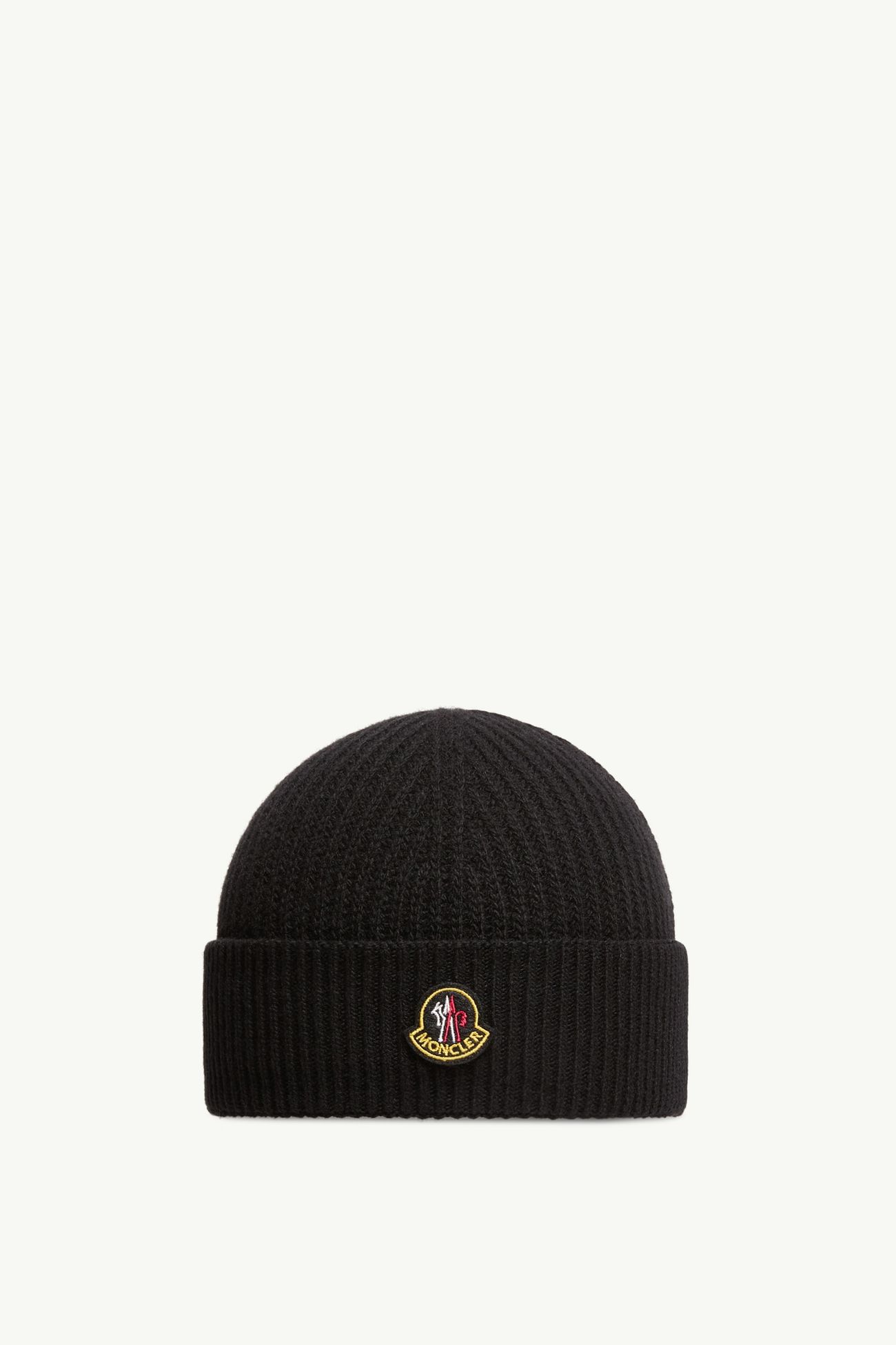 Wool and Cashmere Beanie Men Black Moncler 0