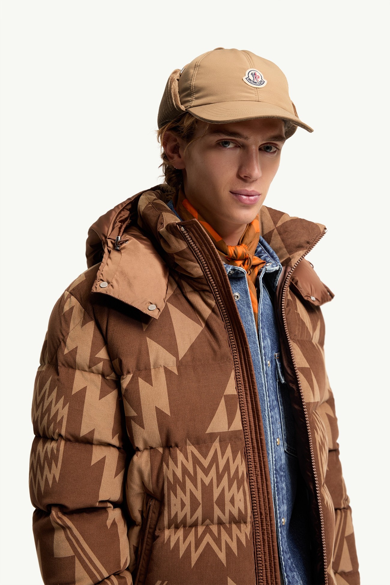Gorra de béisbol de pana Hombre Beige Moncler 1