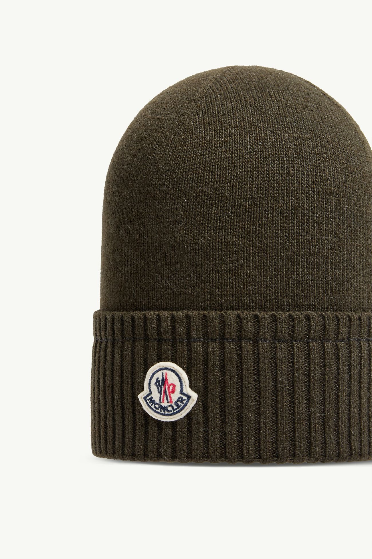Strickmütze aus Woll-Kaschmir-Mischung Herren Olivgrün Moncler 2