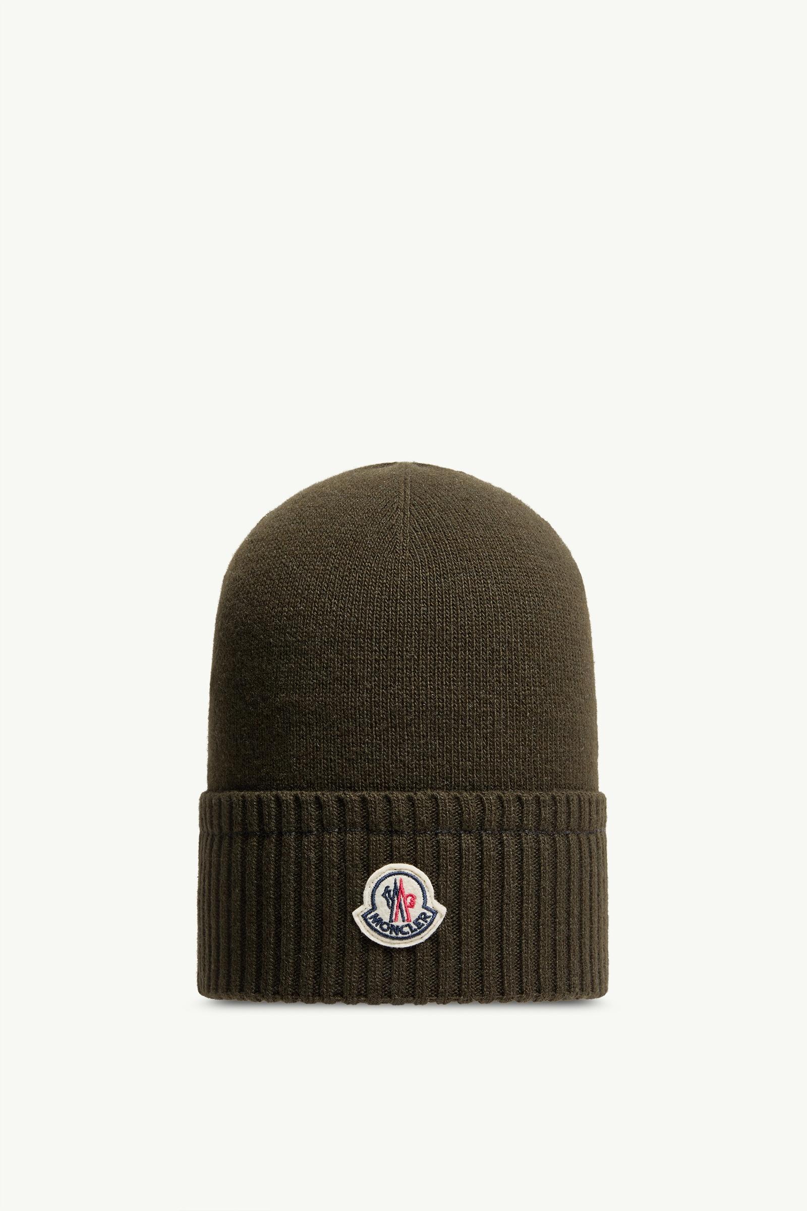 Wool & Cashmere Blend Knit Beanie Men Olive Green Moncler, 1 of 0