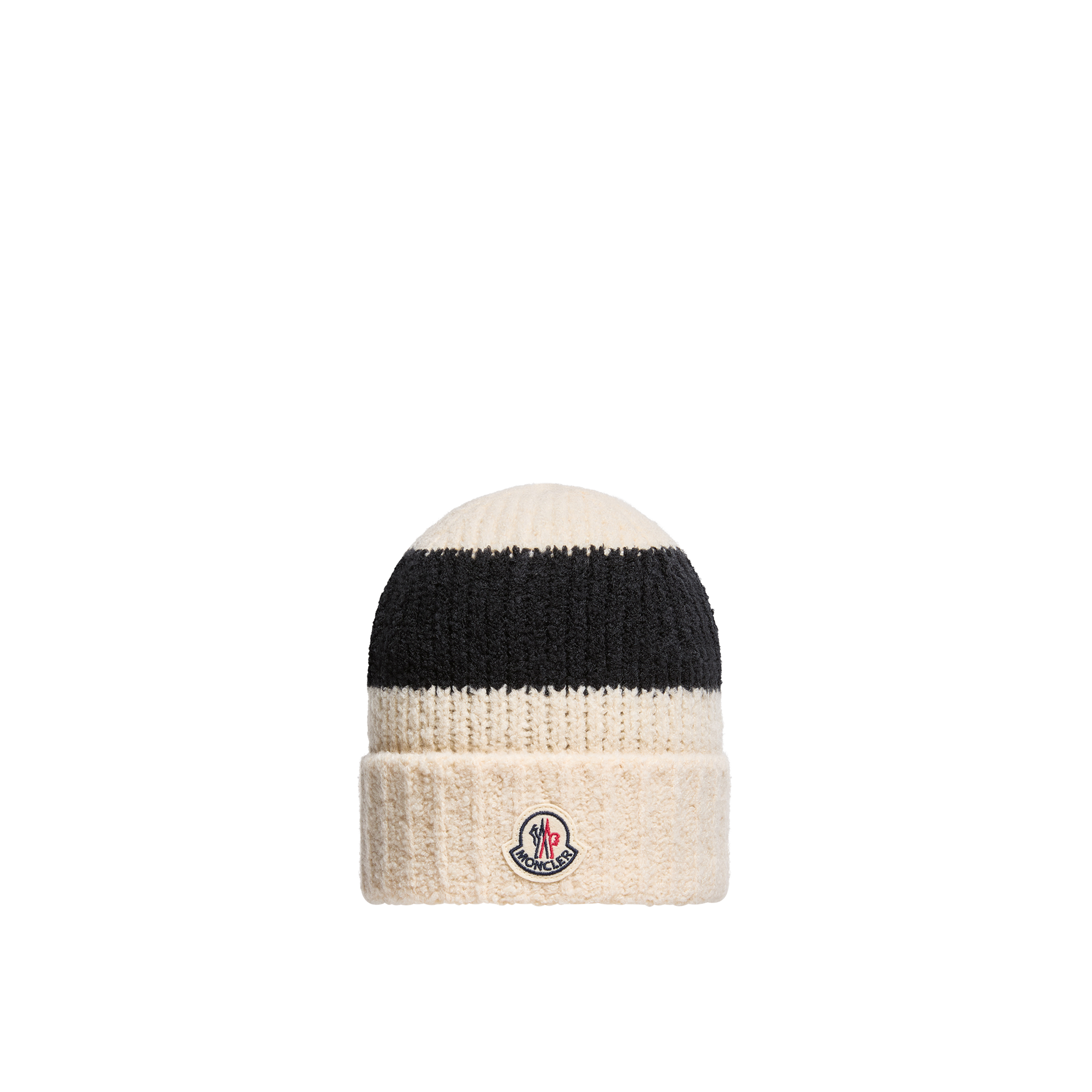 Moncler Men's Cream Block Stripe Hat - Size Os - Image 3