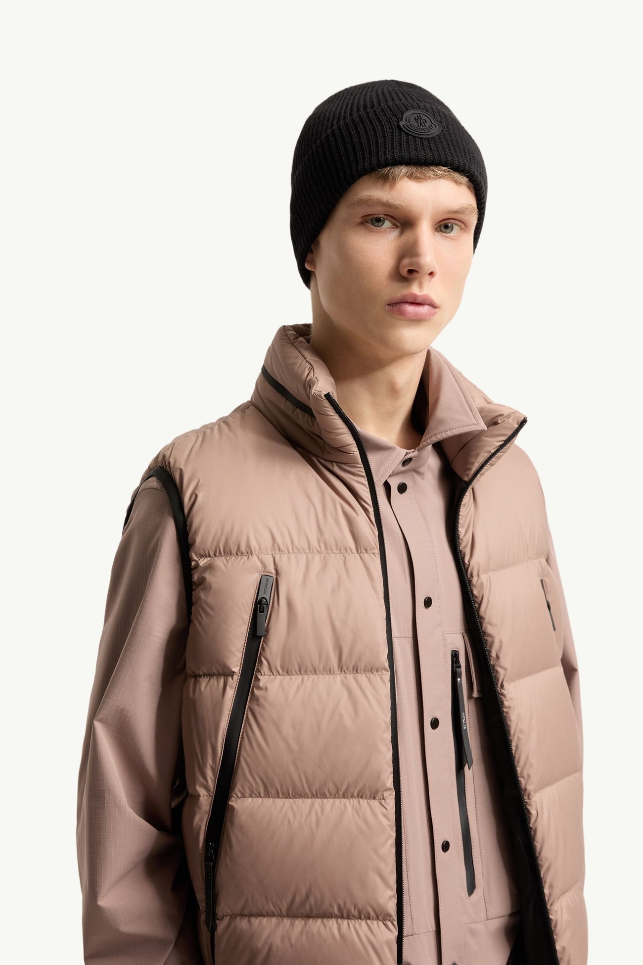 標誌裝飾羊毛冷帽 男士 黑色 Moncler 1
