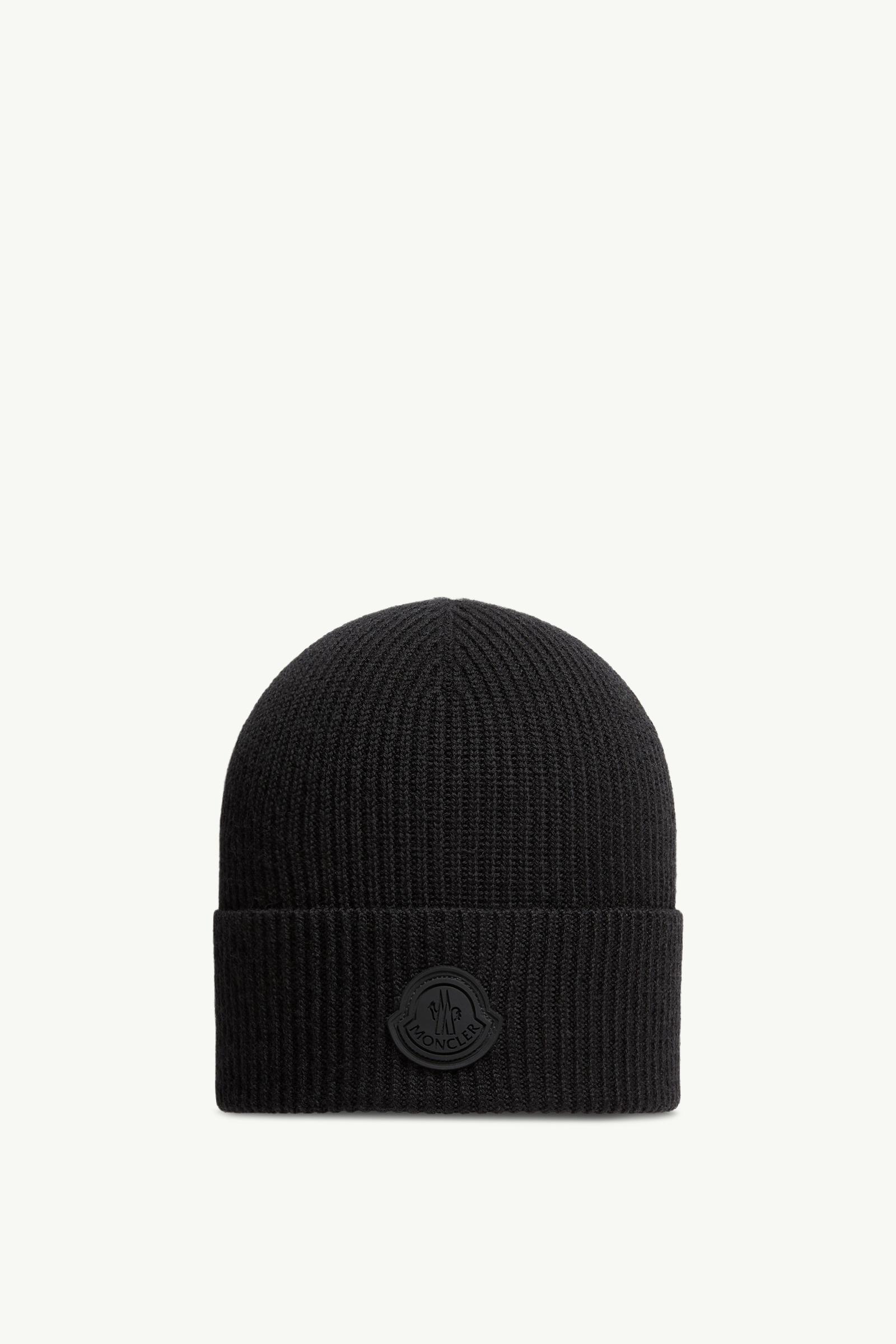 Logo Wool Beanie Men Black Moncler, 1 of 0