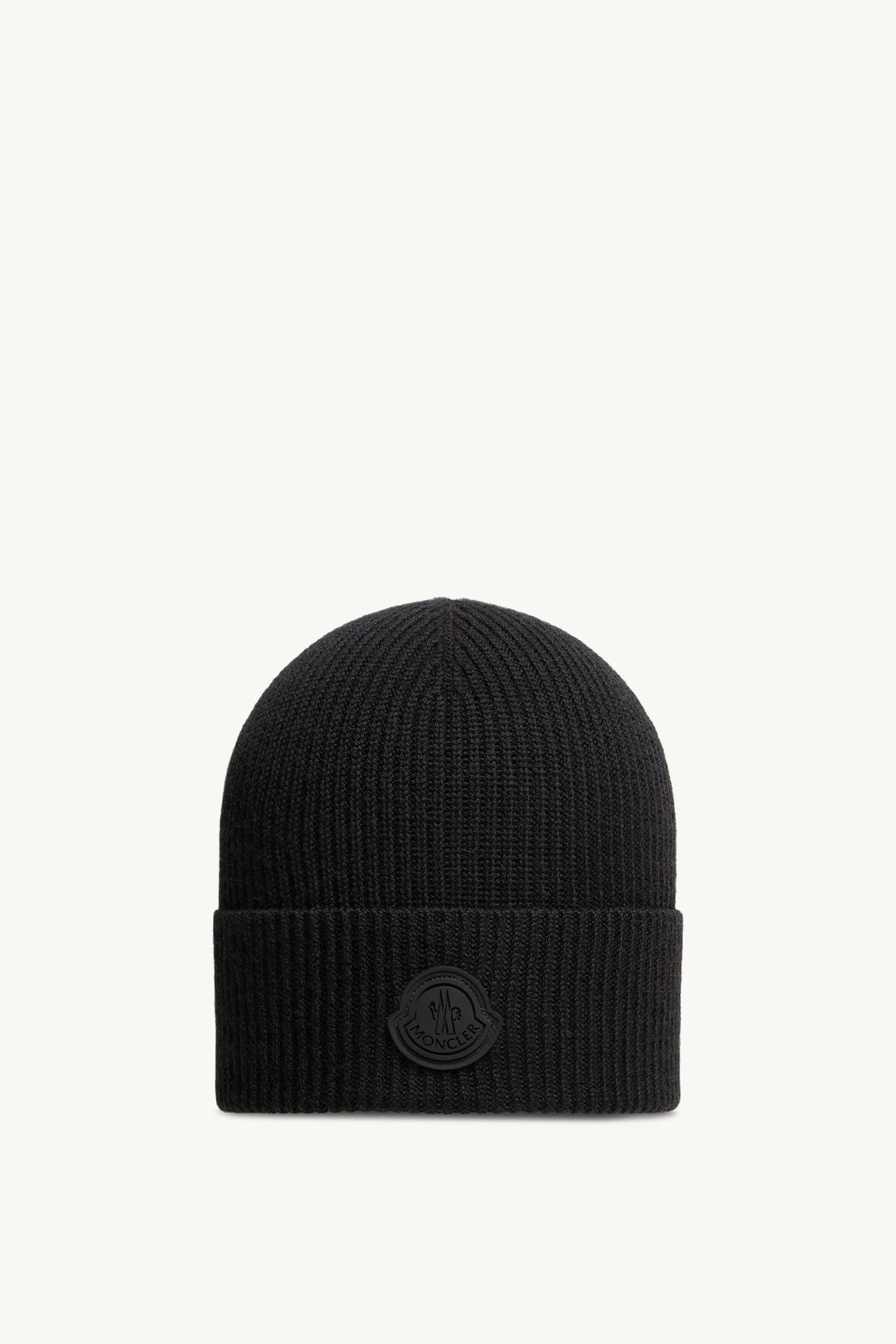 男士标识羊毛便帽 男士 黑色 Moncler 0