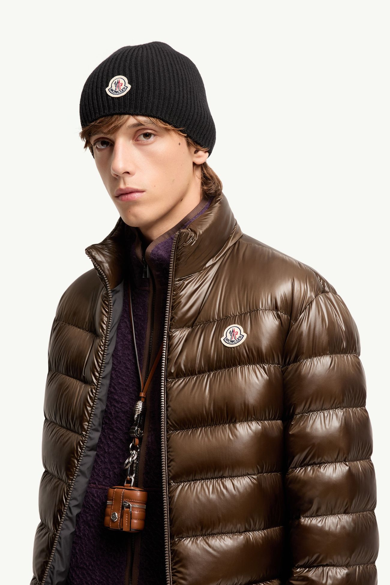 男士标识羊毛便帽 男士 黑色 Moncler 1