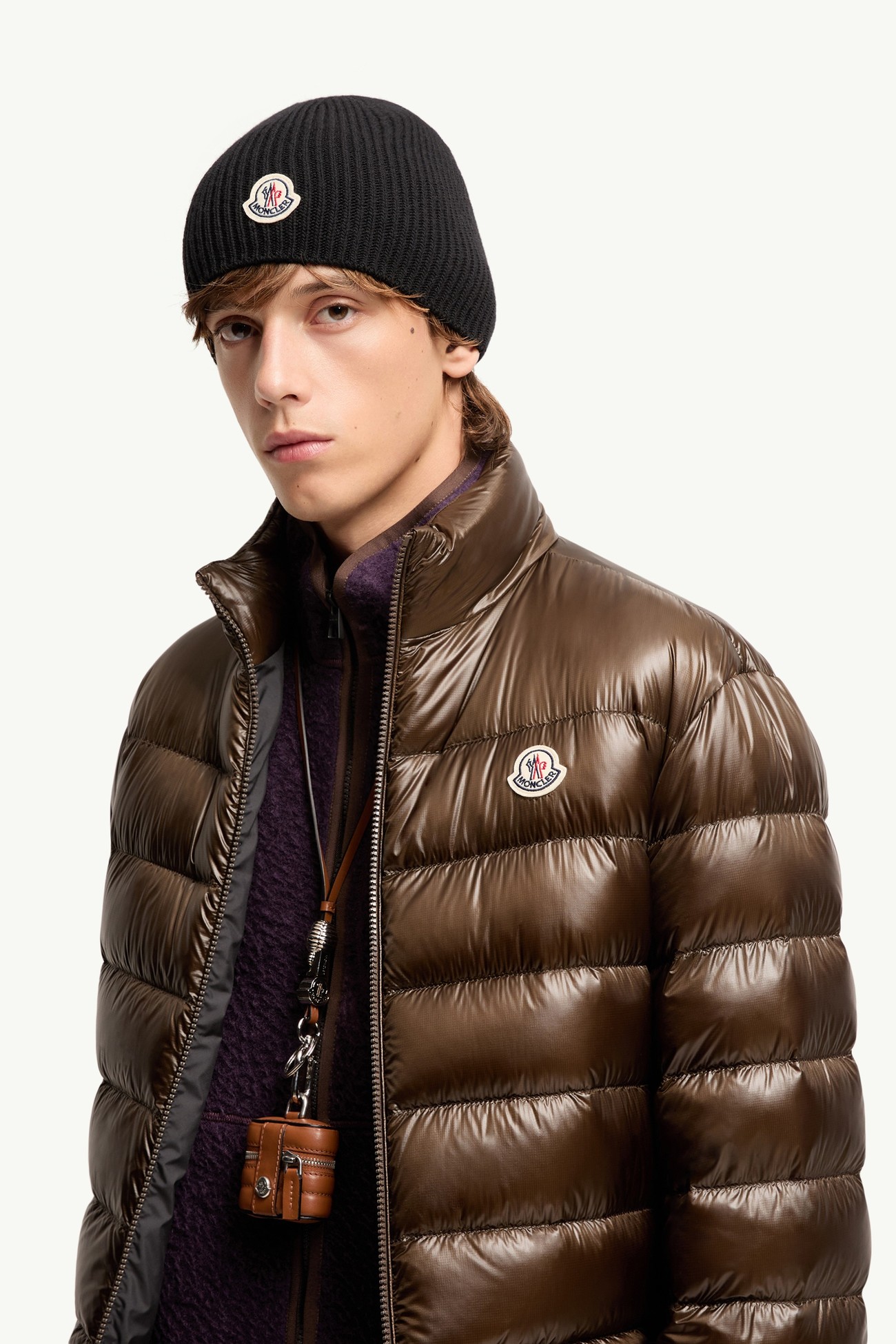 男士标识羊毛便帽 男士 黑色 Moncler 1