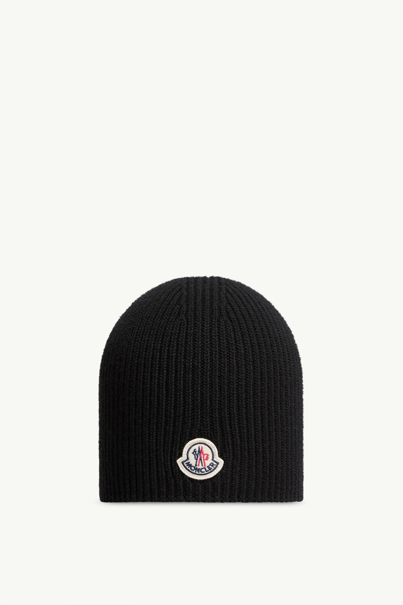 Logo Wool Beanie Men Black Moncler, 1 of 0