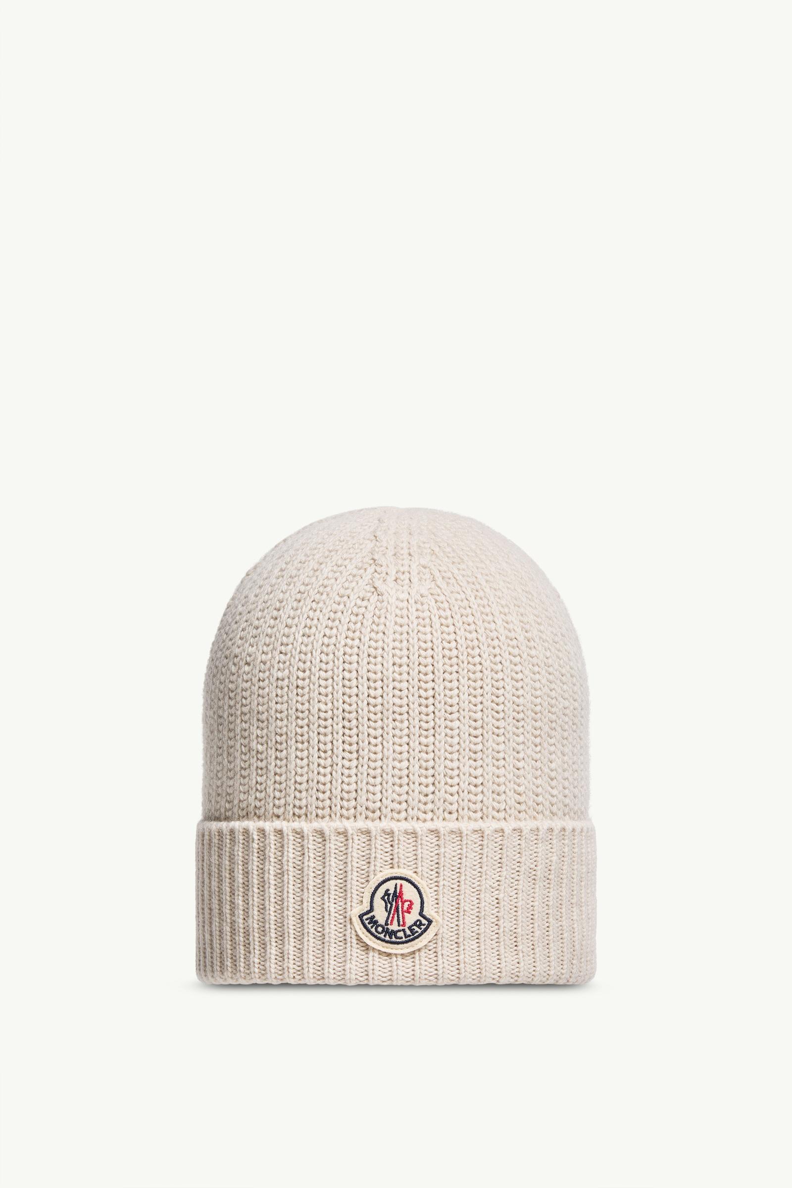 Bonnet en maille de laine mélangée Hommes Beige Clair Moncler, 1 of 0