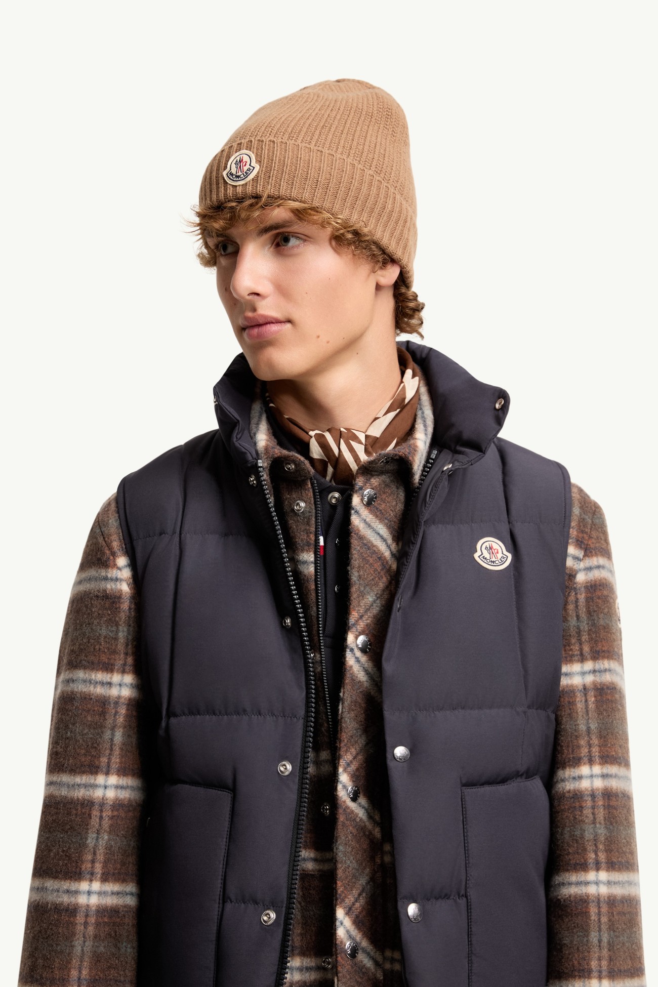 Gorro de punto en mezcla de lana Hombre Marrón Moncler 1