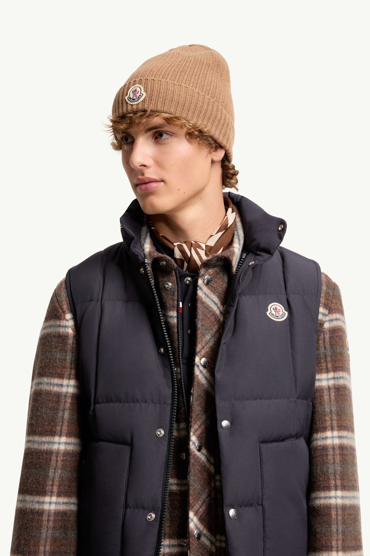 Mütze aus Trikot-Wollmischung Herren Braun Moncler 1
