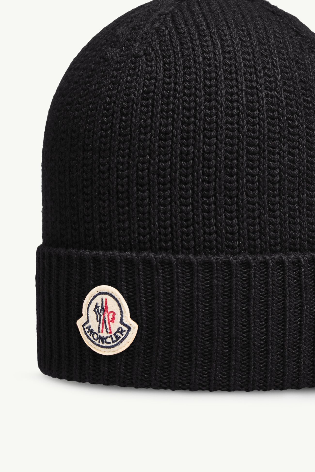 Bonnet en maille de laine mélangée Hommes Noir Moncler 2