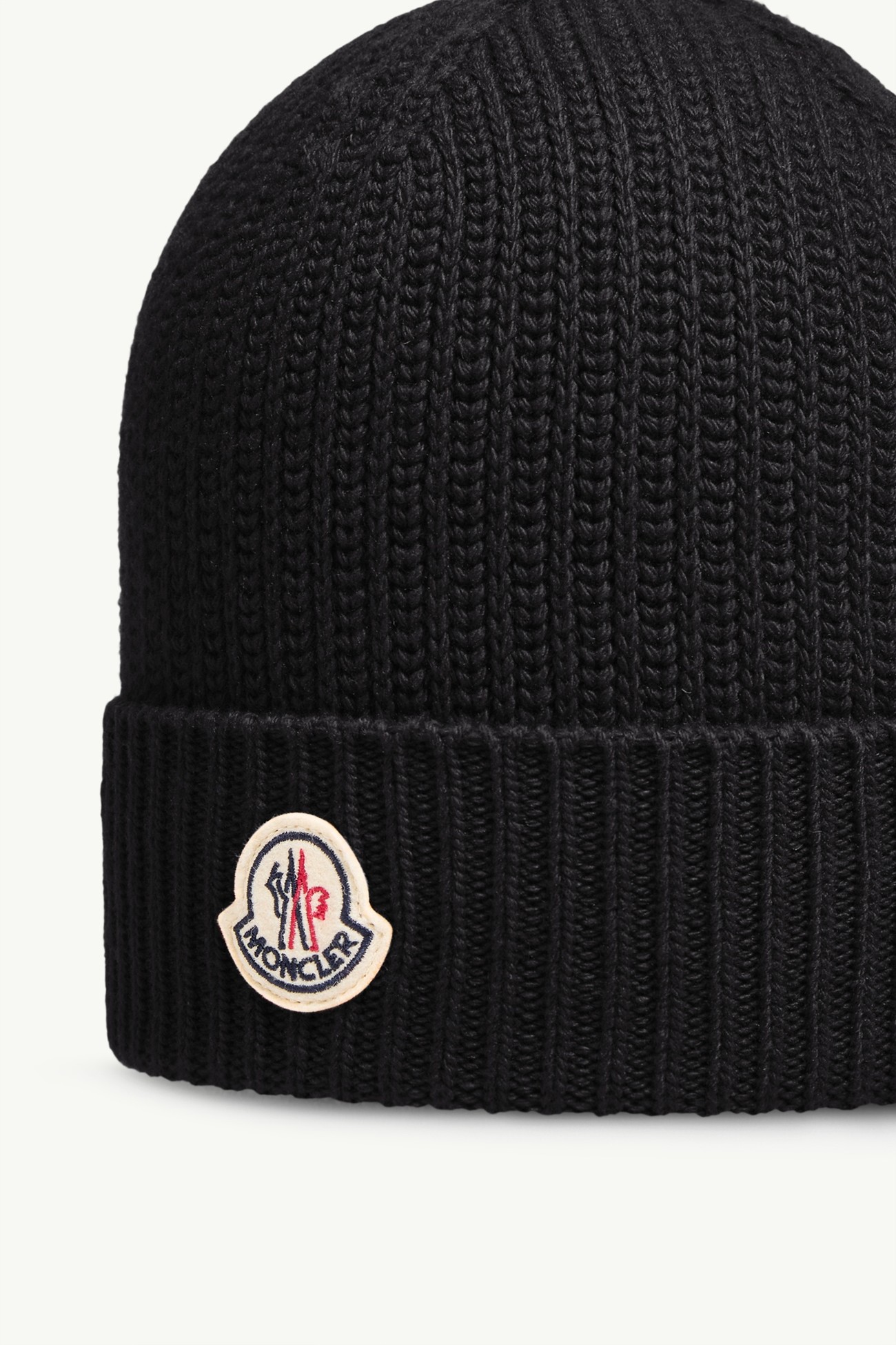 Tricot Wool Blend Beanie Men Black Moncler 2