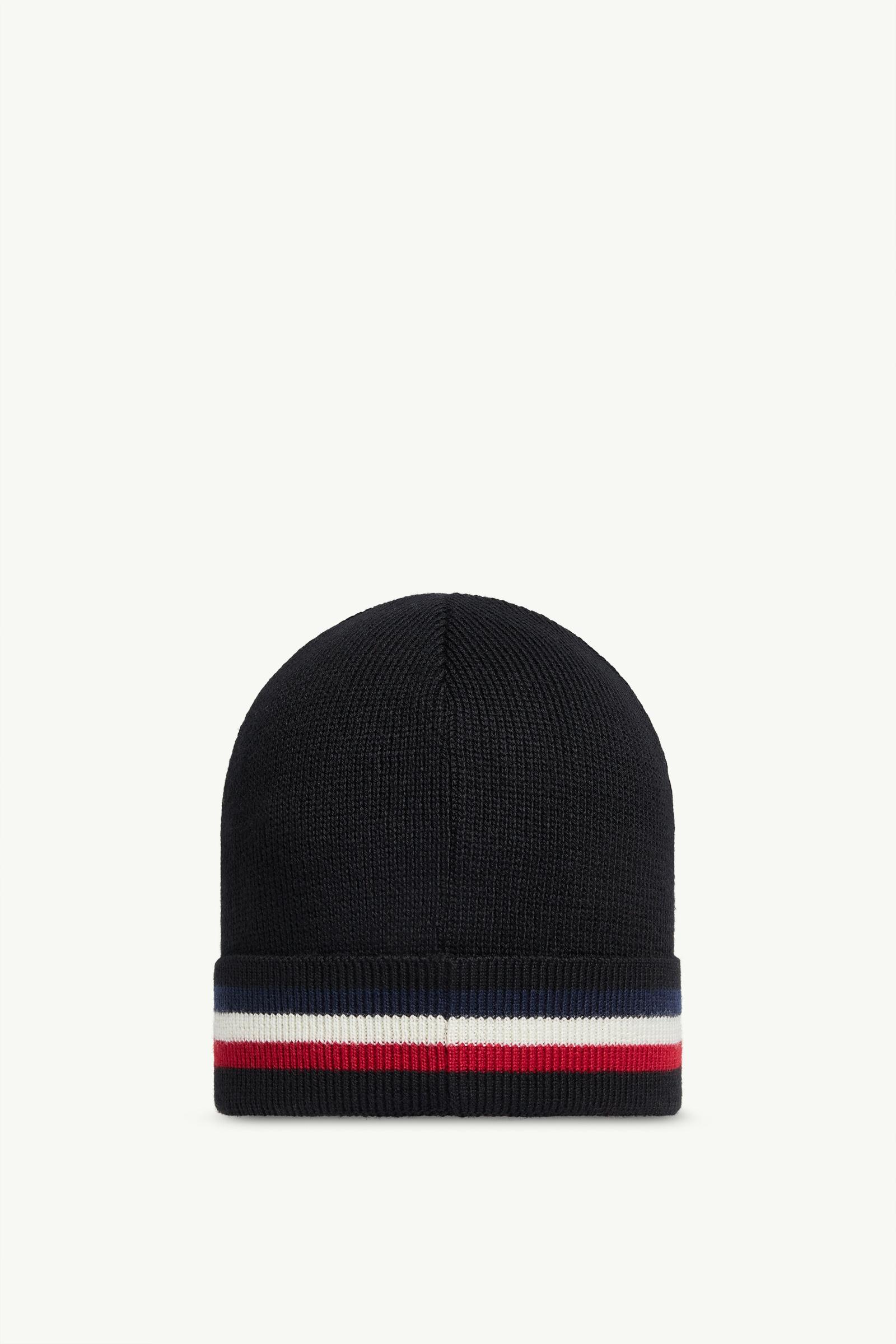 MONCLER ブラック ニット帽 MONCLER（モンクレール） ニット帽 メンズ レディース Wool Beanie
