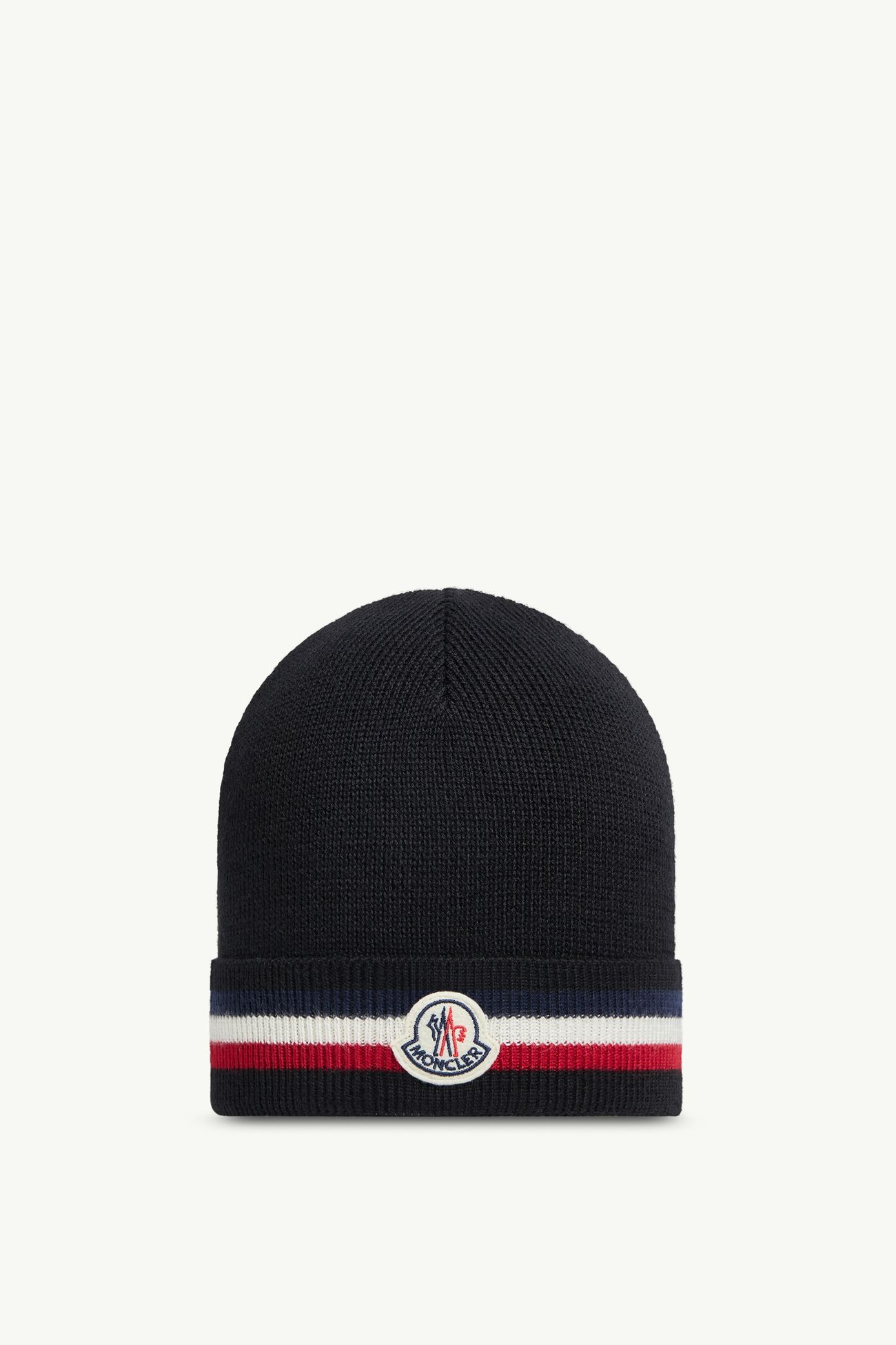 三色羊毛冷帽 男士 黑色 Moncler 0
