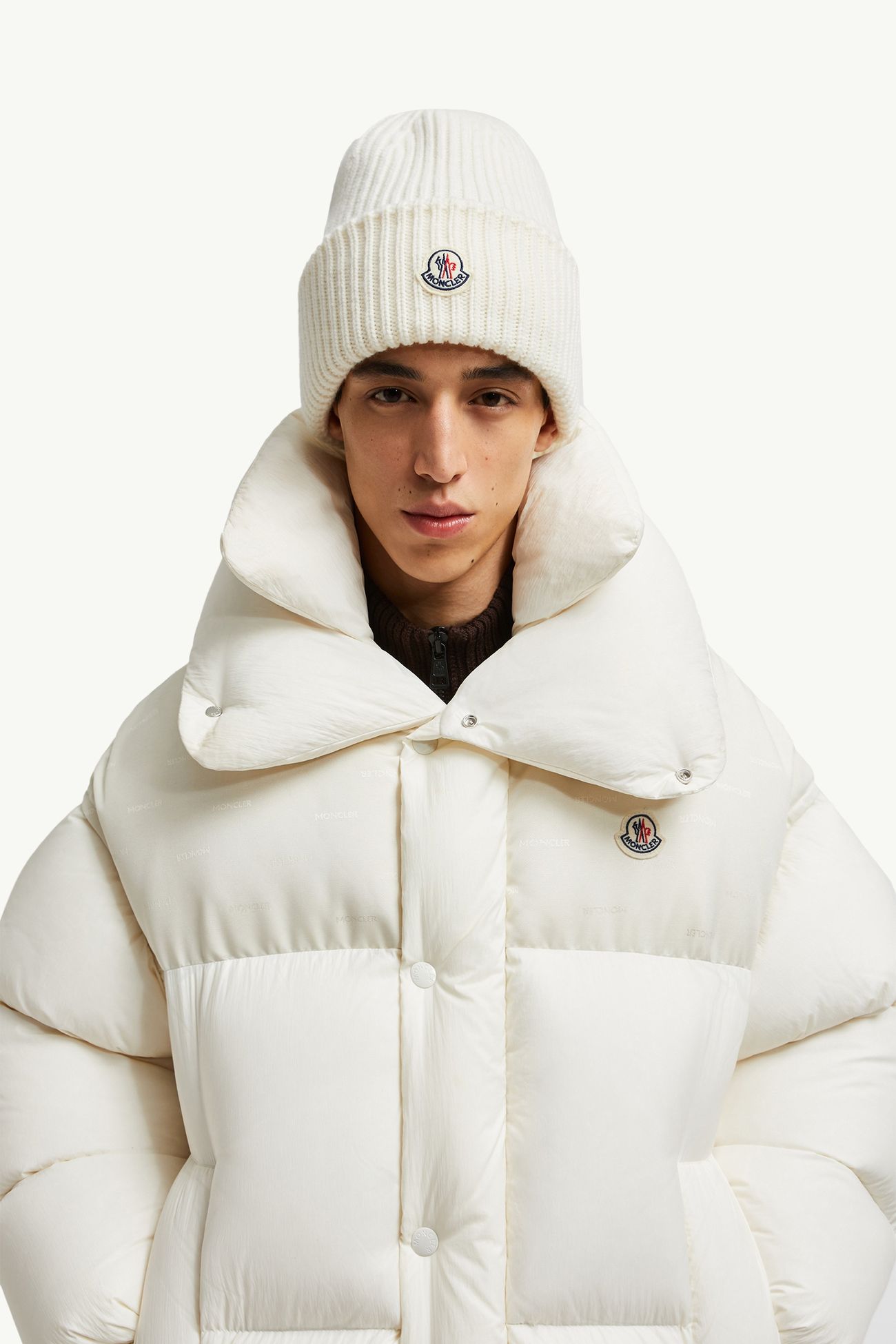 Bonnet en laine et cachemire Hommes Blanc Moncler 1