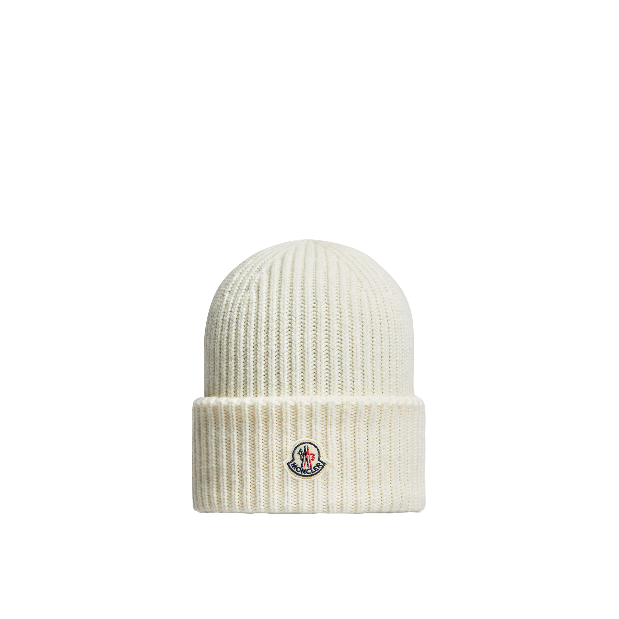Moncler   Wool & Cashmere Beanie for Men in White, Size: One Size