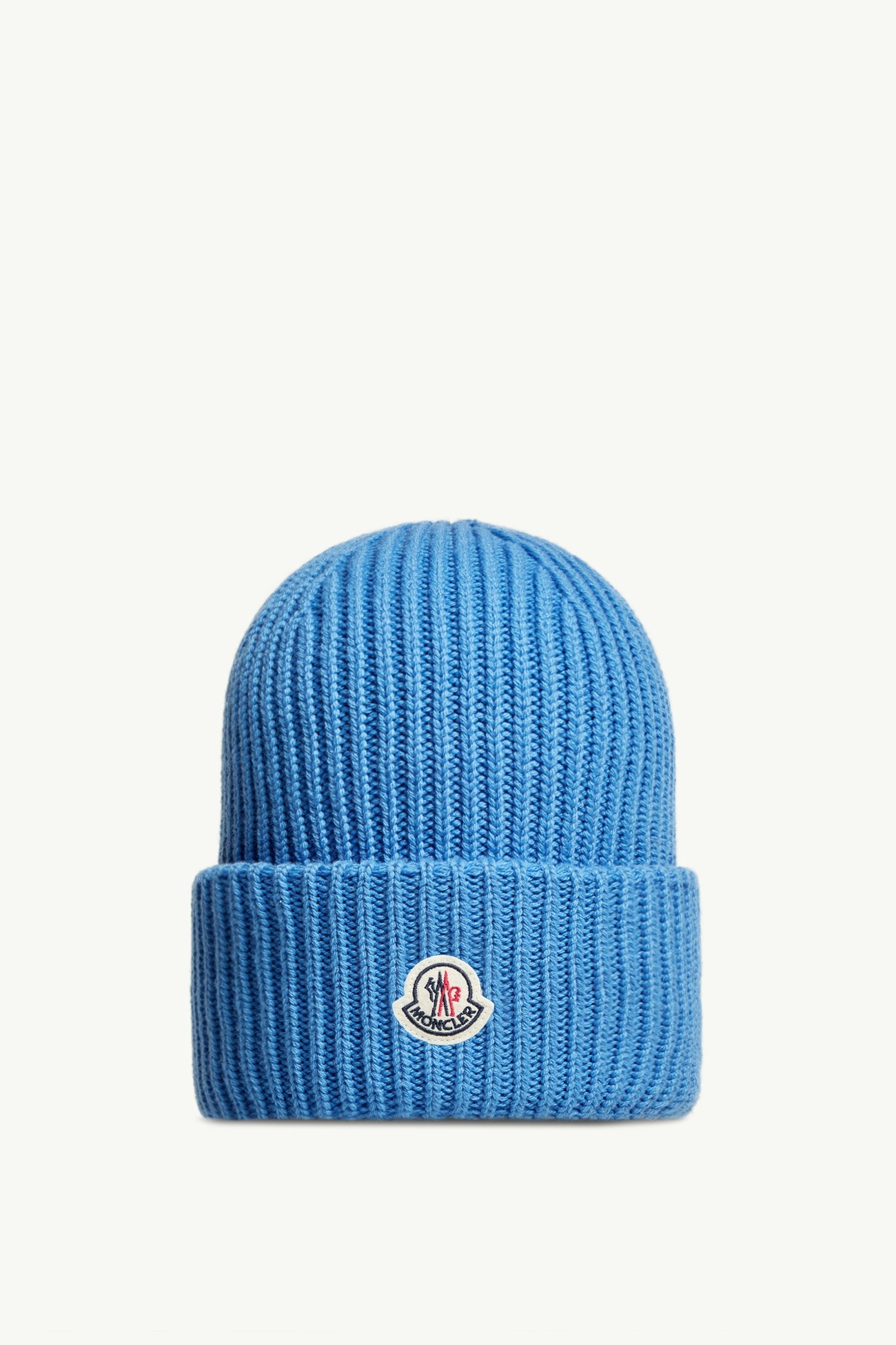 Wool & Cashmere Beanie Men Light Blue Moncler 0