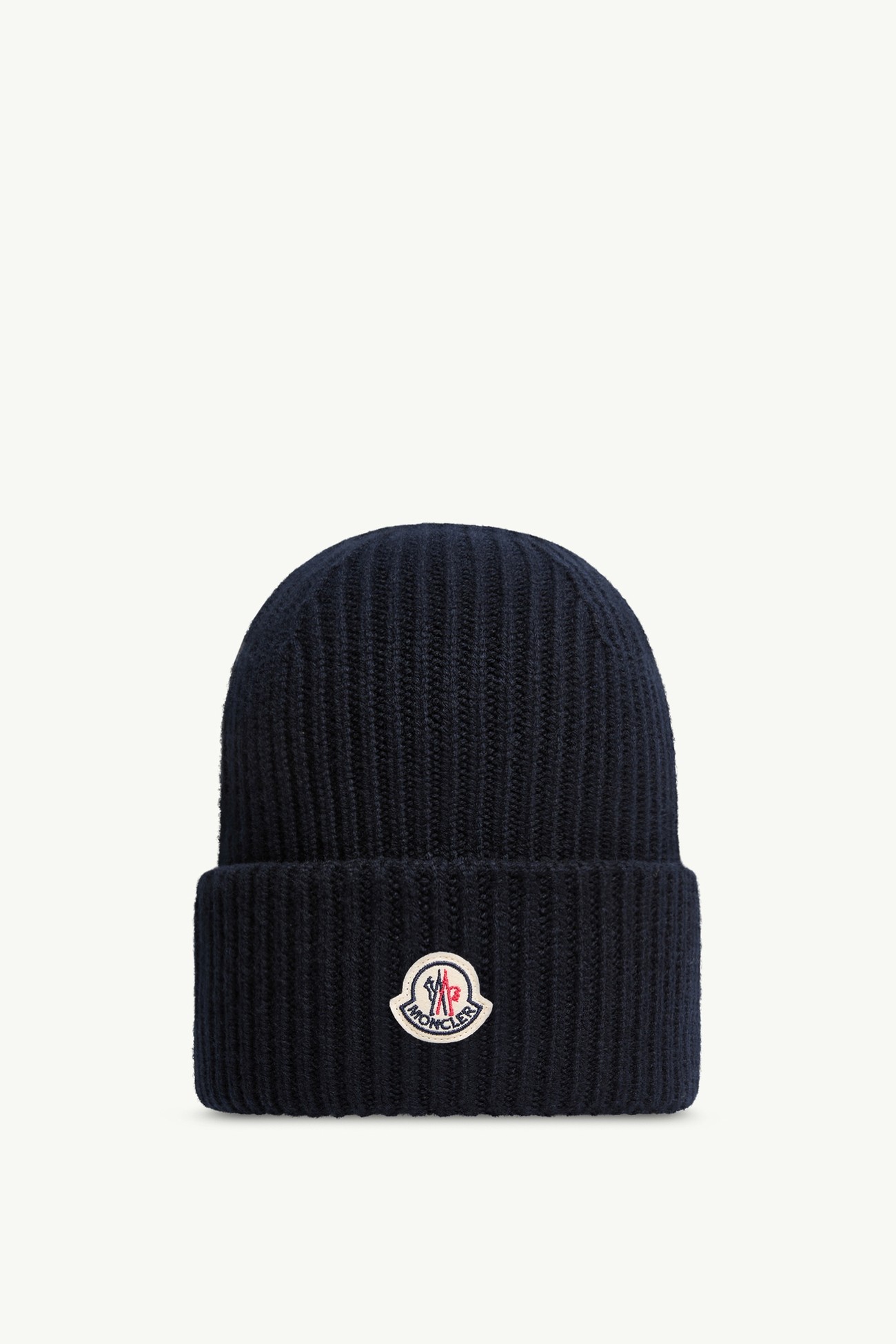 Berretto in lana e cashmere Uomo Blu Navy Moncler 0