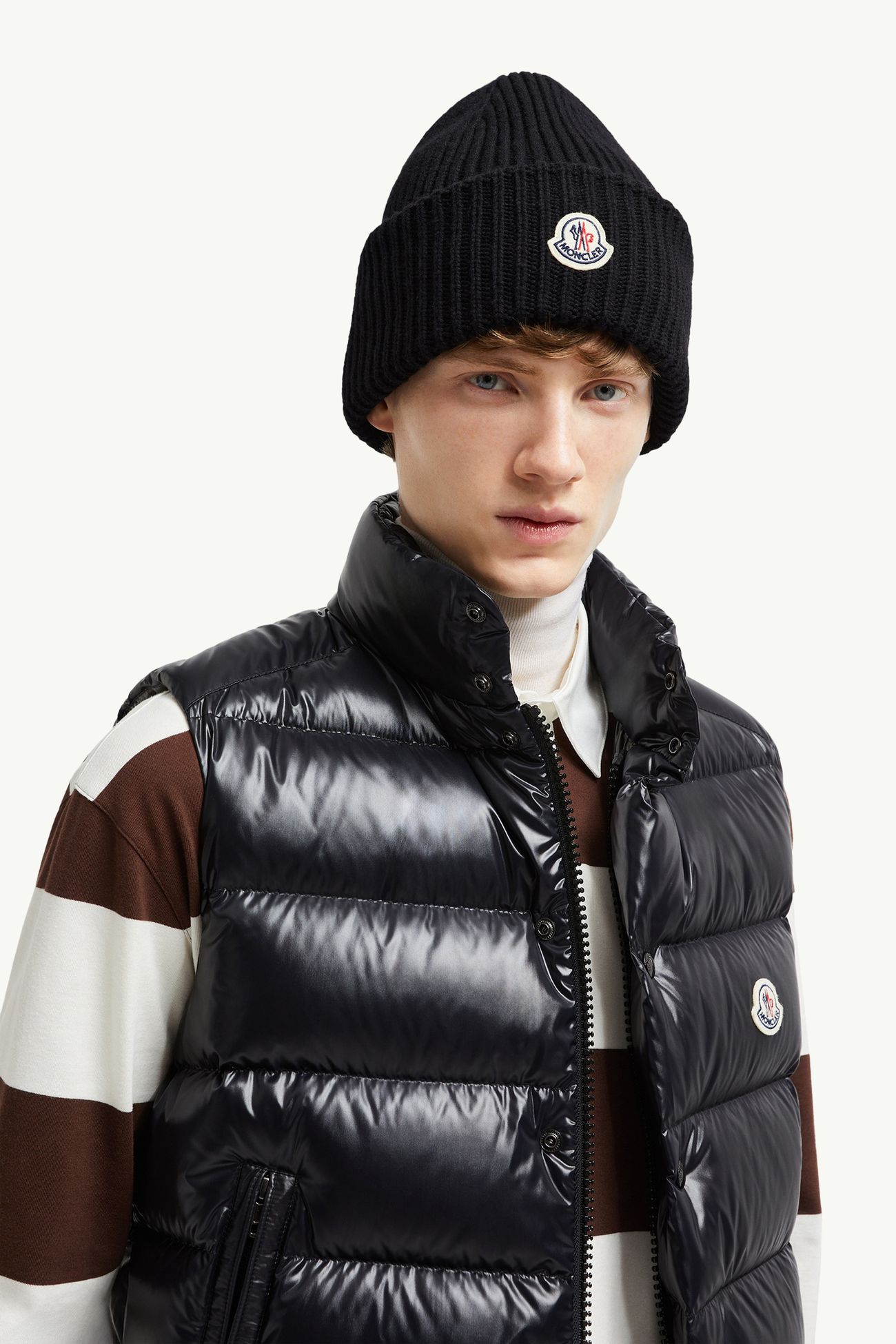울 & 캐시미어 비니 남성 블랙 Moncler 1