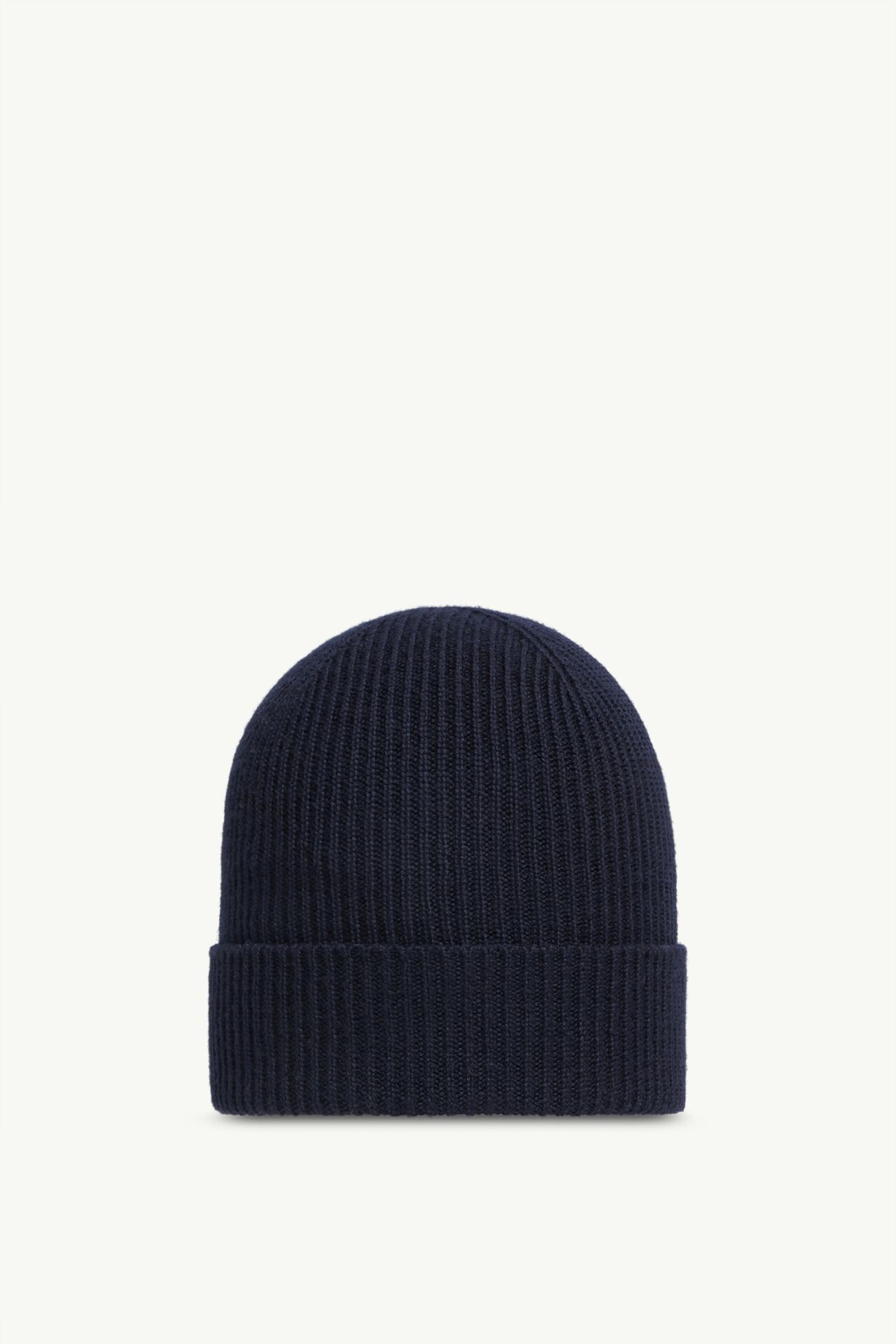 Wool Beanie Men Navy Blue Moncler 3