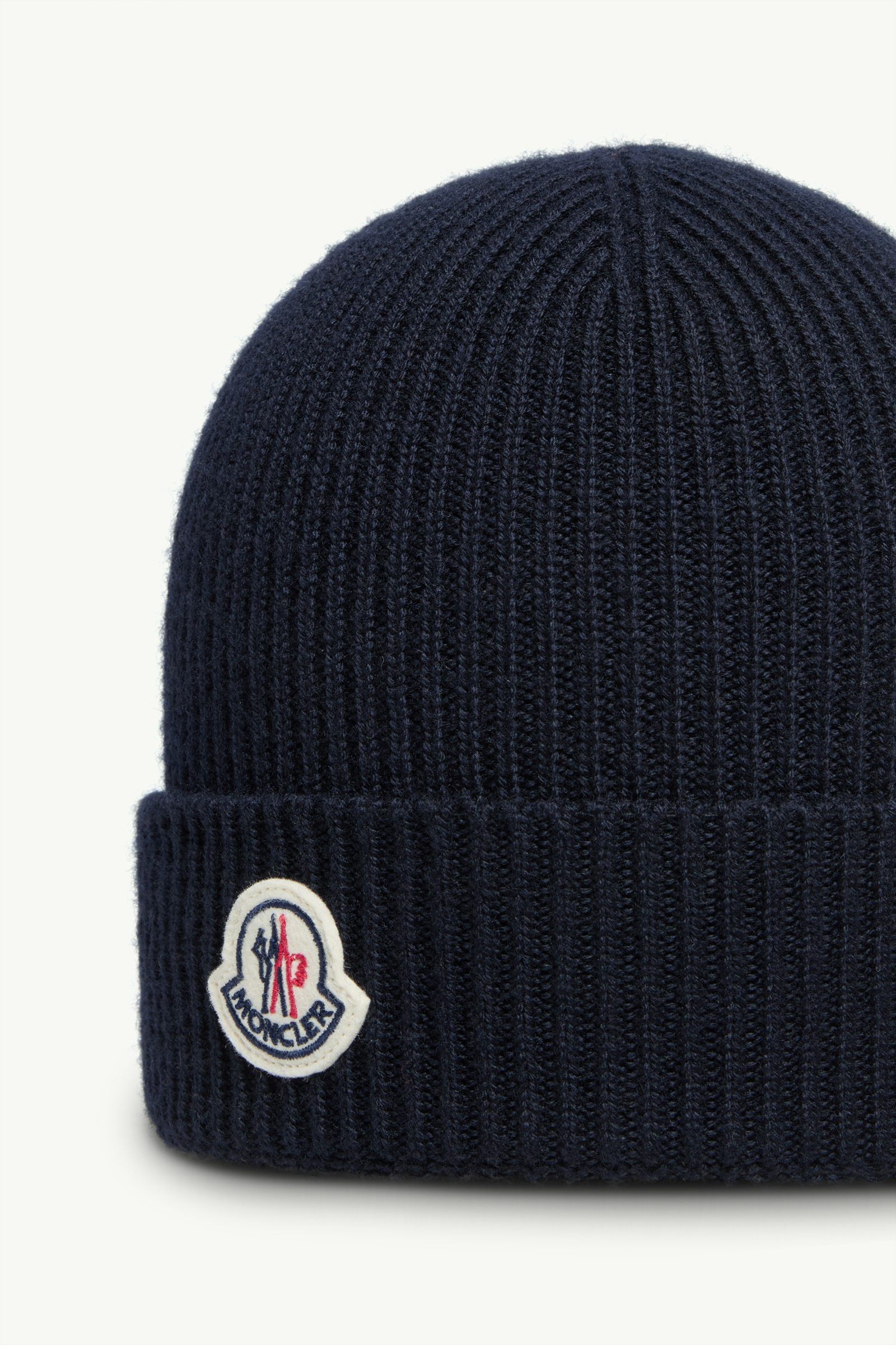 Navy Blue Wool Beanie - Hats & Beanies for Men | Moncler US
