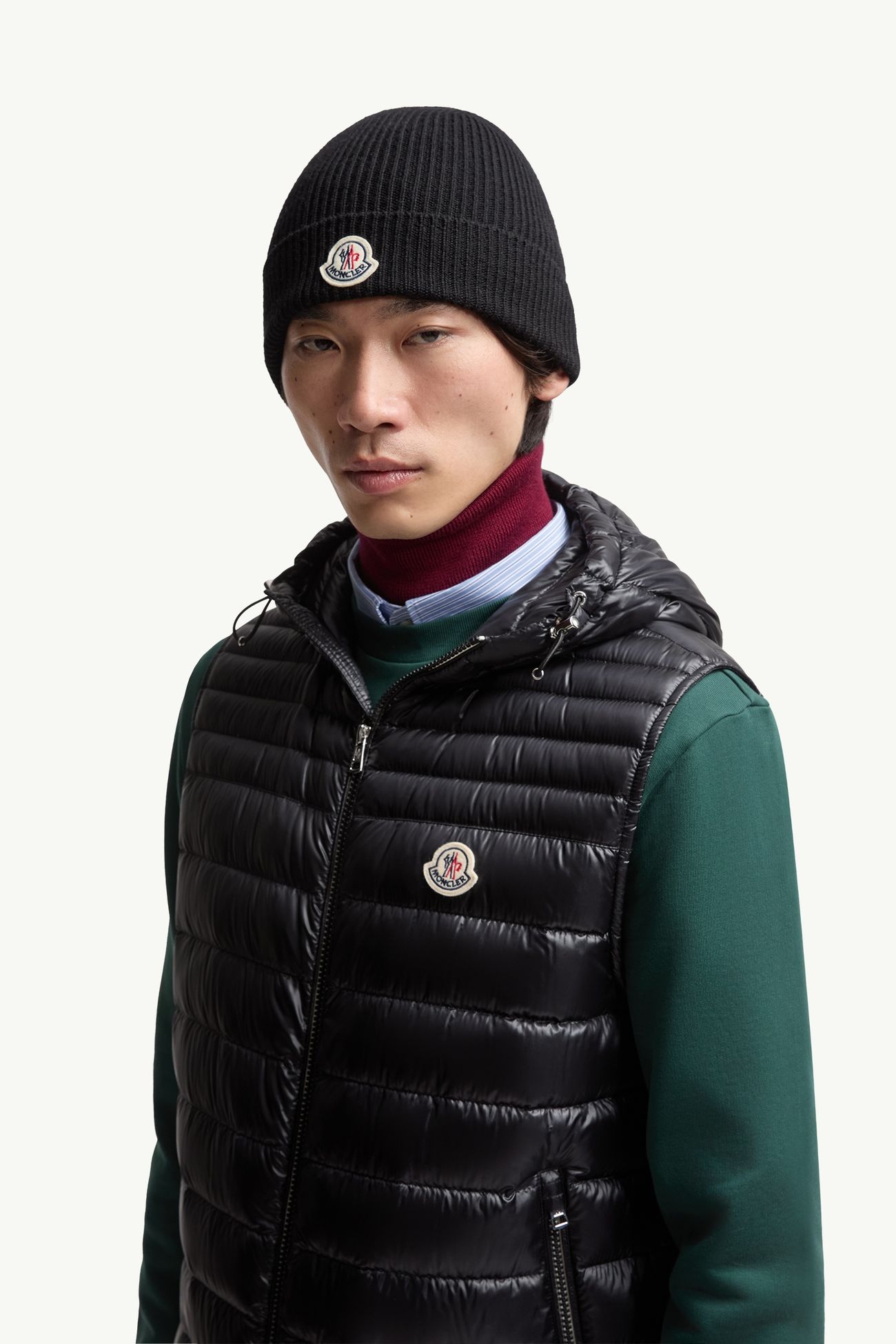 羊毛冷帽 男士 黑色 Moncler 1