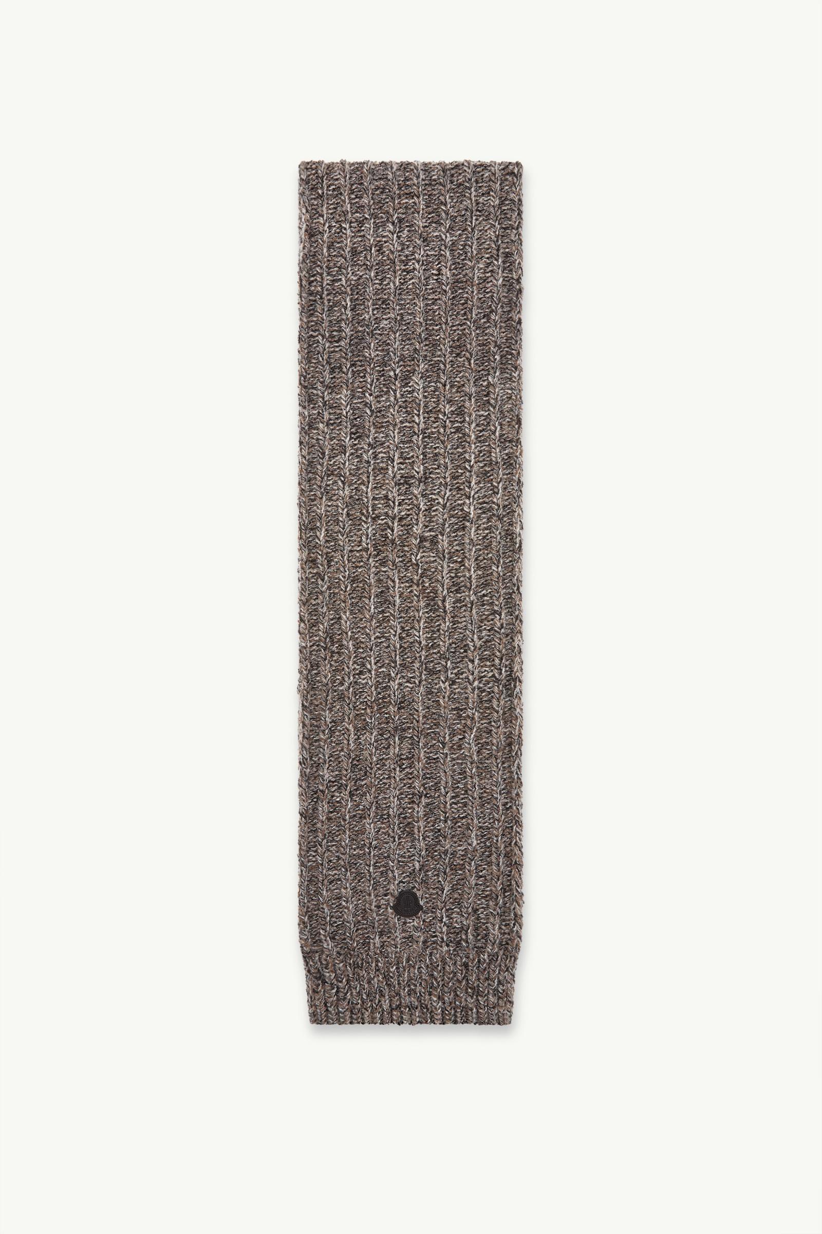 Wool Blend Bouclé Knit Scarf Men Gray Moncler, 1 of 0