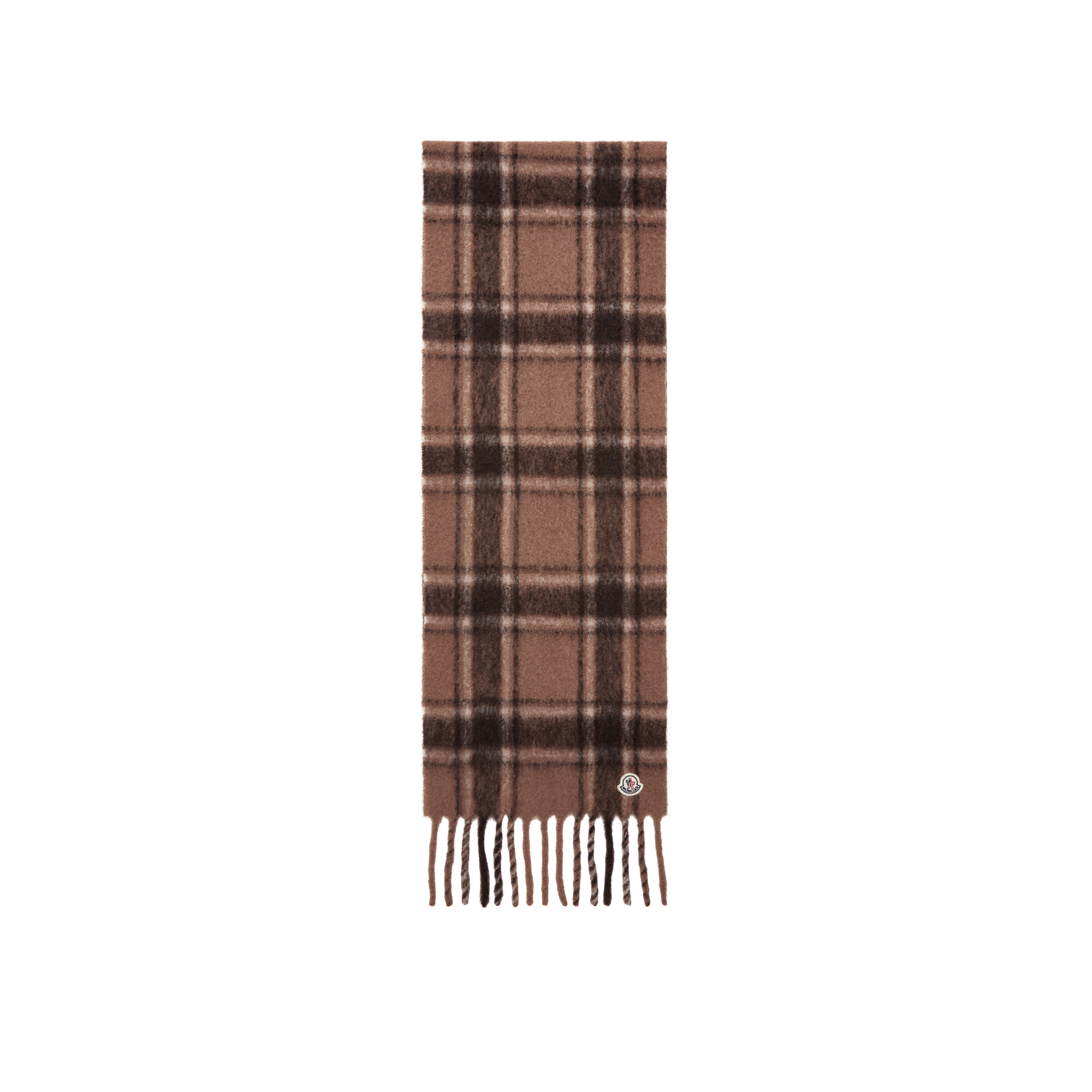 Moncler Sciarpa In Misto Alpaca Uomo da Marrone