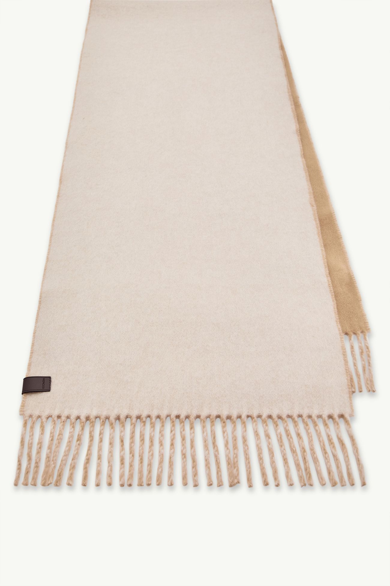 Wool & Cashmere Blend Scarf Men Light Beige Moncler 3