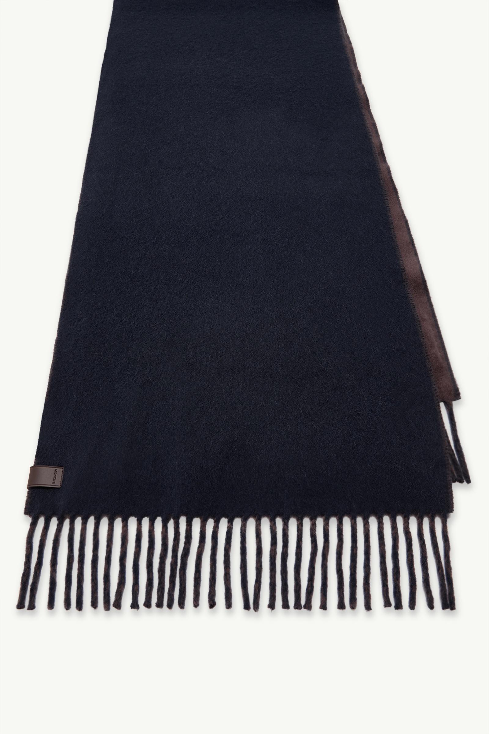 Navy Blue Wool & Cashmere Blend Scarf - Scarves & Gloves for Men