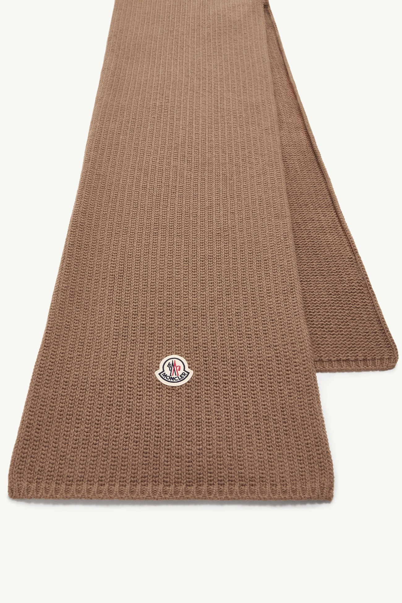 Écharpe en laine mélangée à logo Hommes Marron Moncler 2