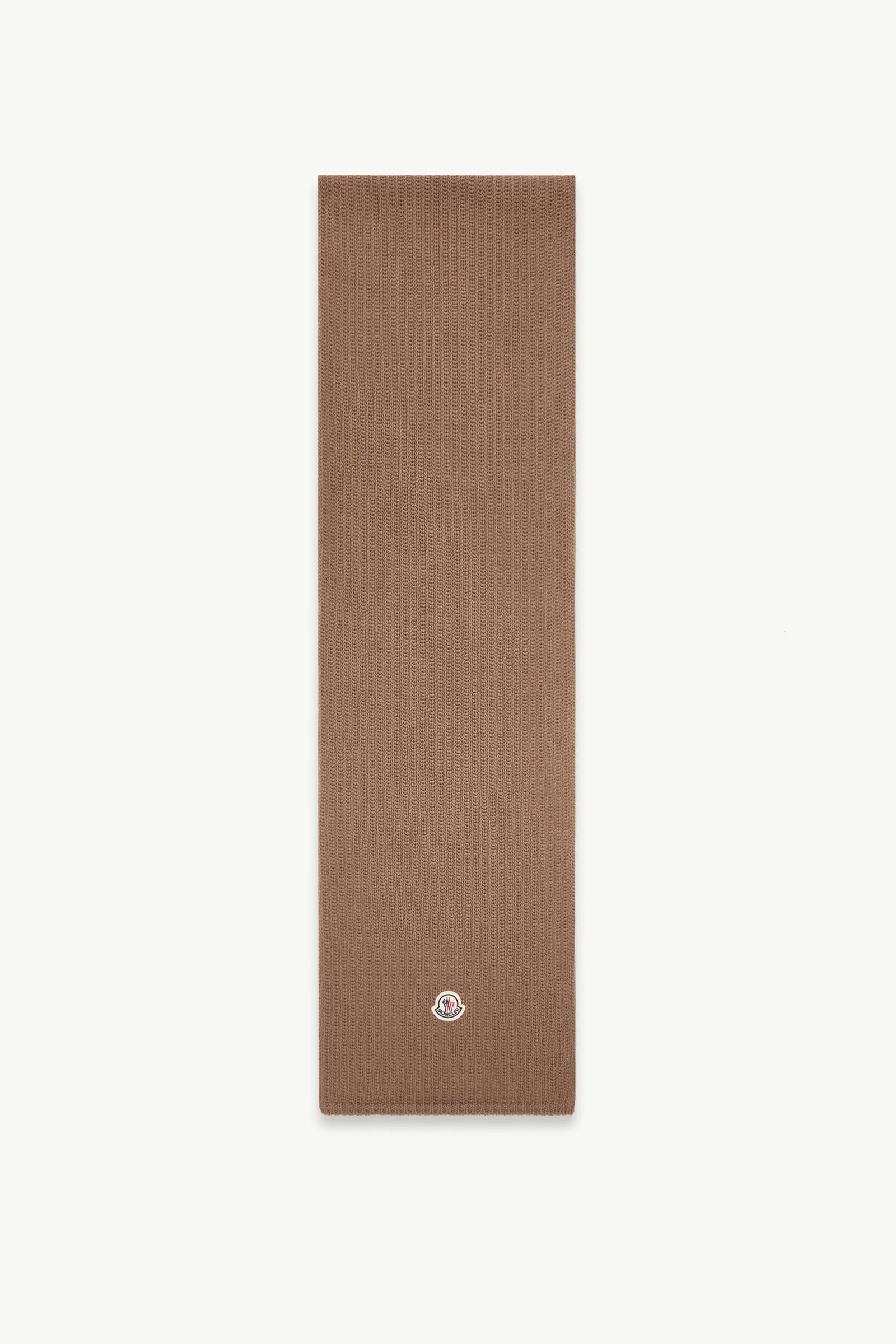 Écharpe en laine mélangée à logo Hommes Marron Moncler, 1 of 0