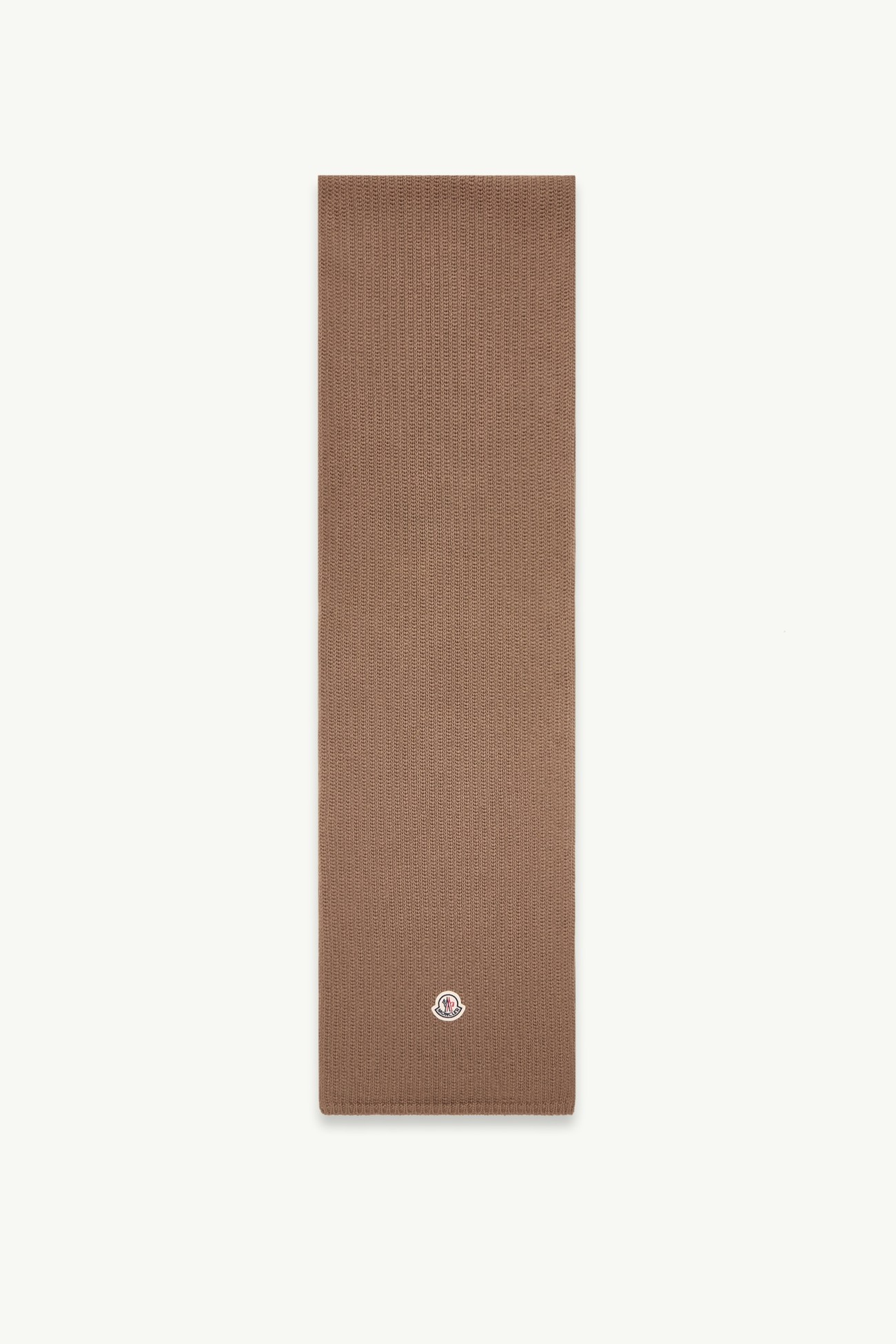 Écharpe en laine mélangée à logo Hommes Marron Moncler 0
