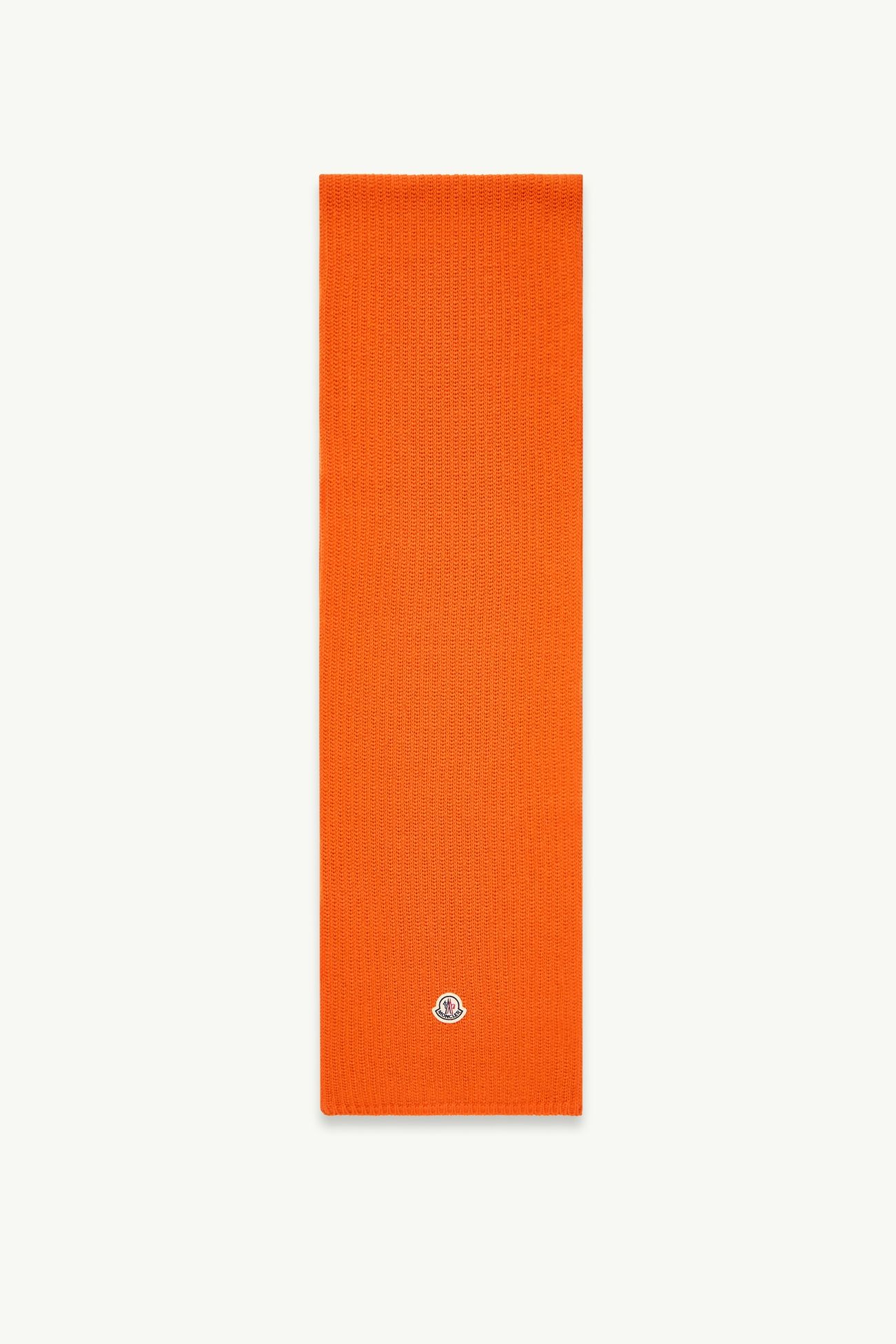 Wool Blend Logo Scarf Men Orange Moncler 0