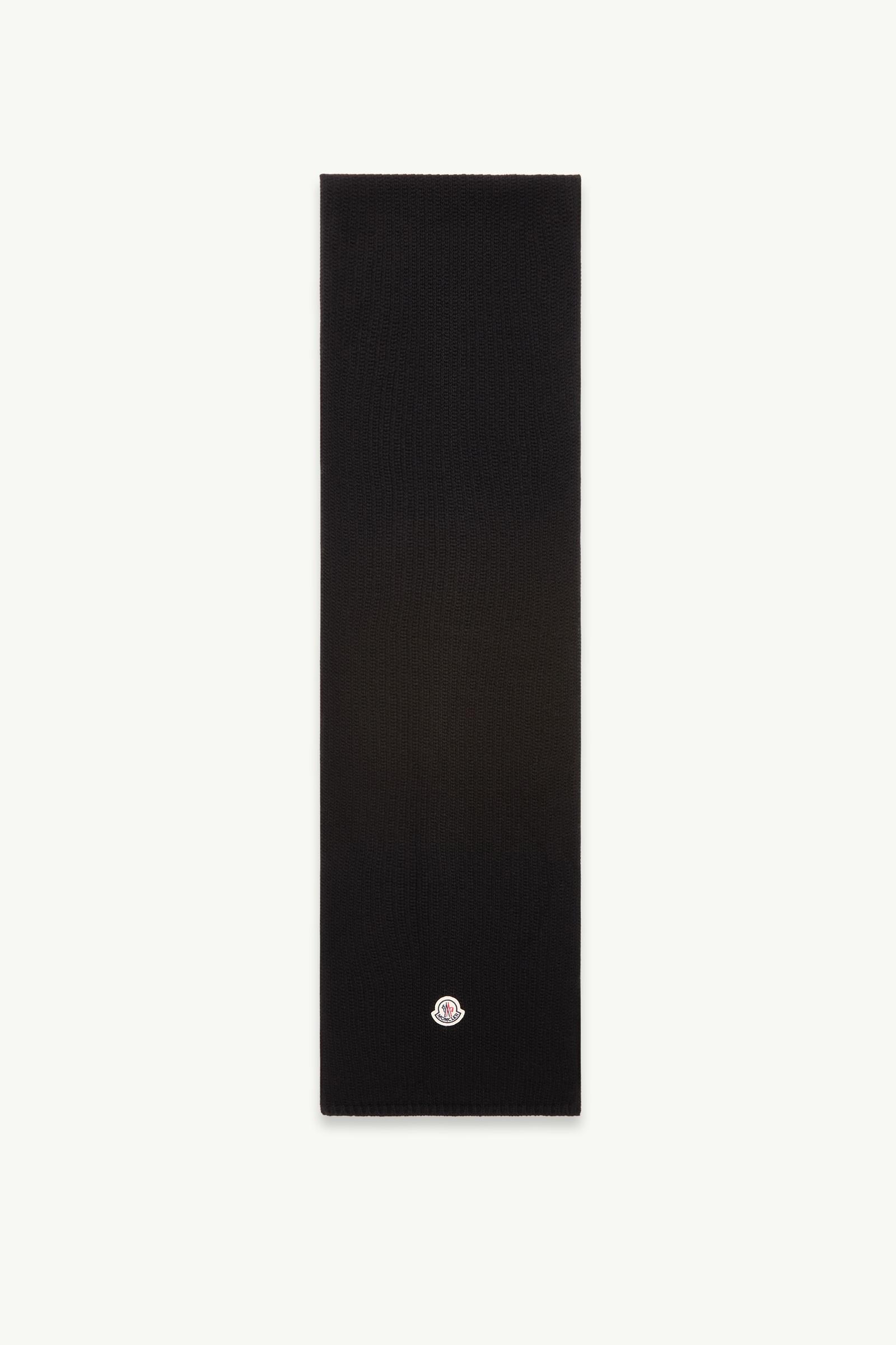 Écharpe en laine mélangée à logo Hommes Noir Moncler, 1 of 0