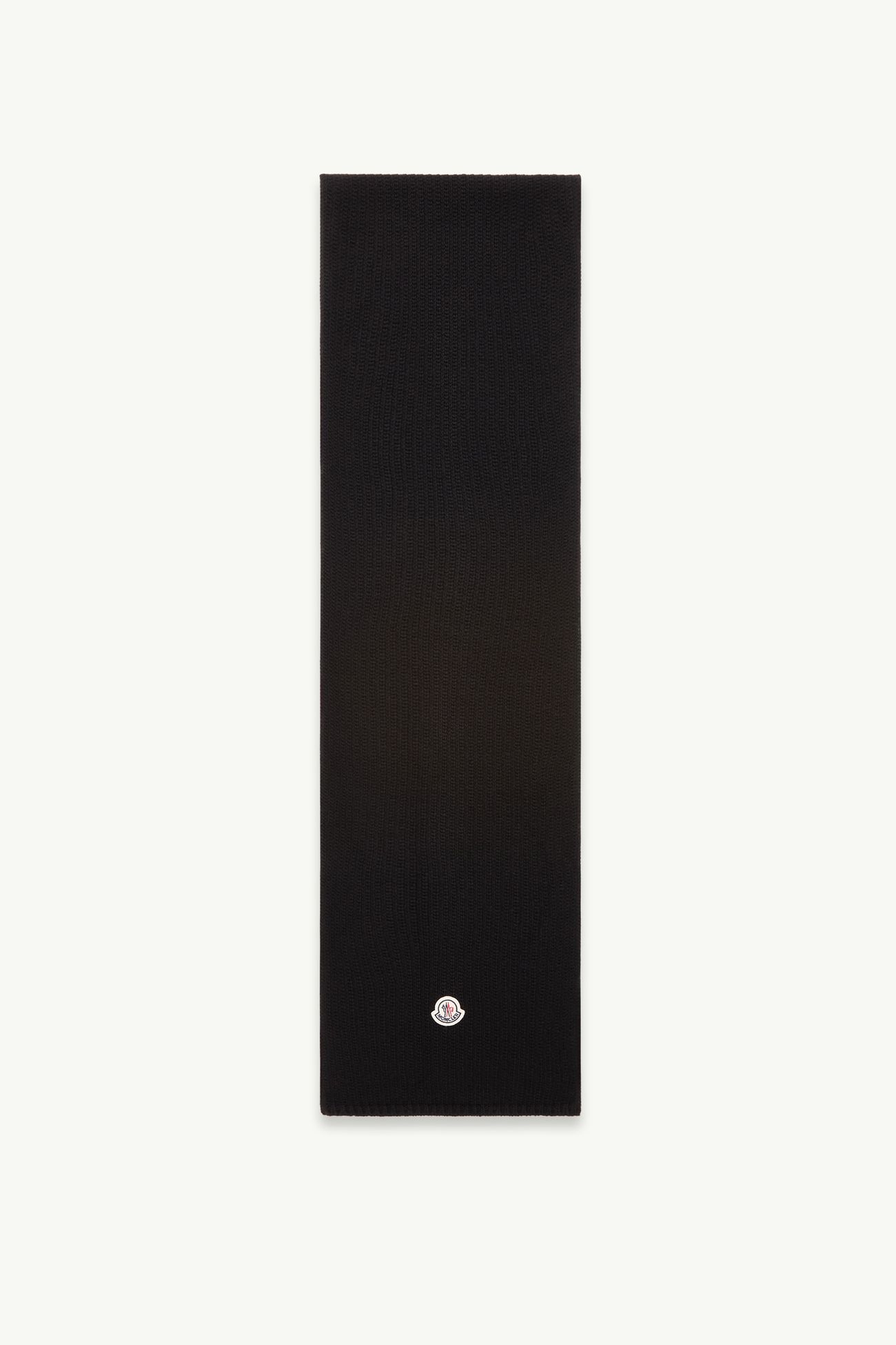 Écharpe en laine mélangée à logo Hommes Noir Moncler 0