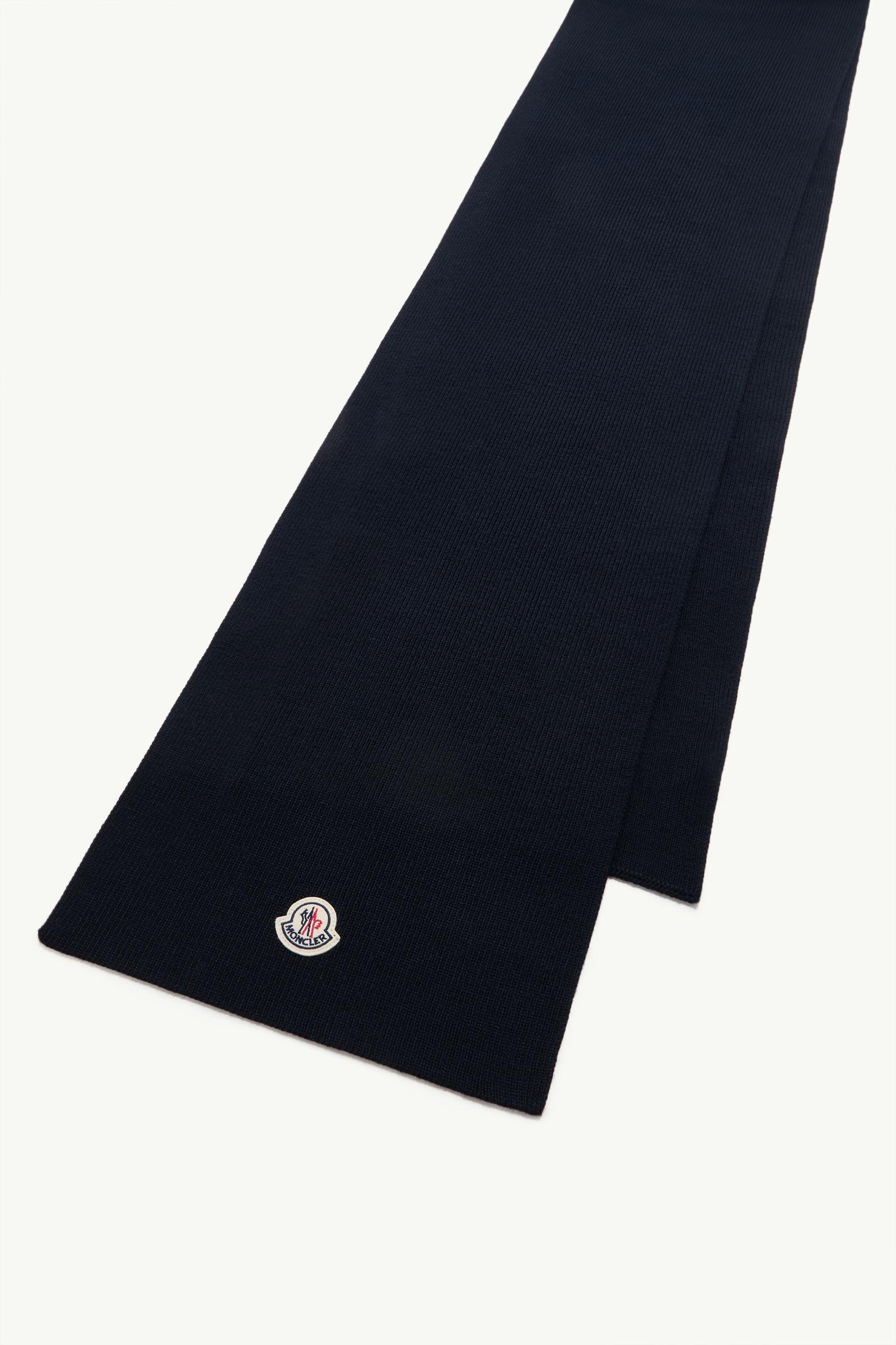 Navy Blue Wool Scarf - Scarves & Gloves for Men | Moncler ES