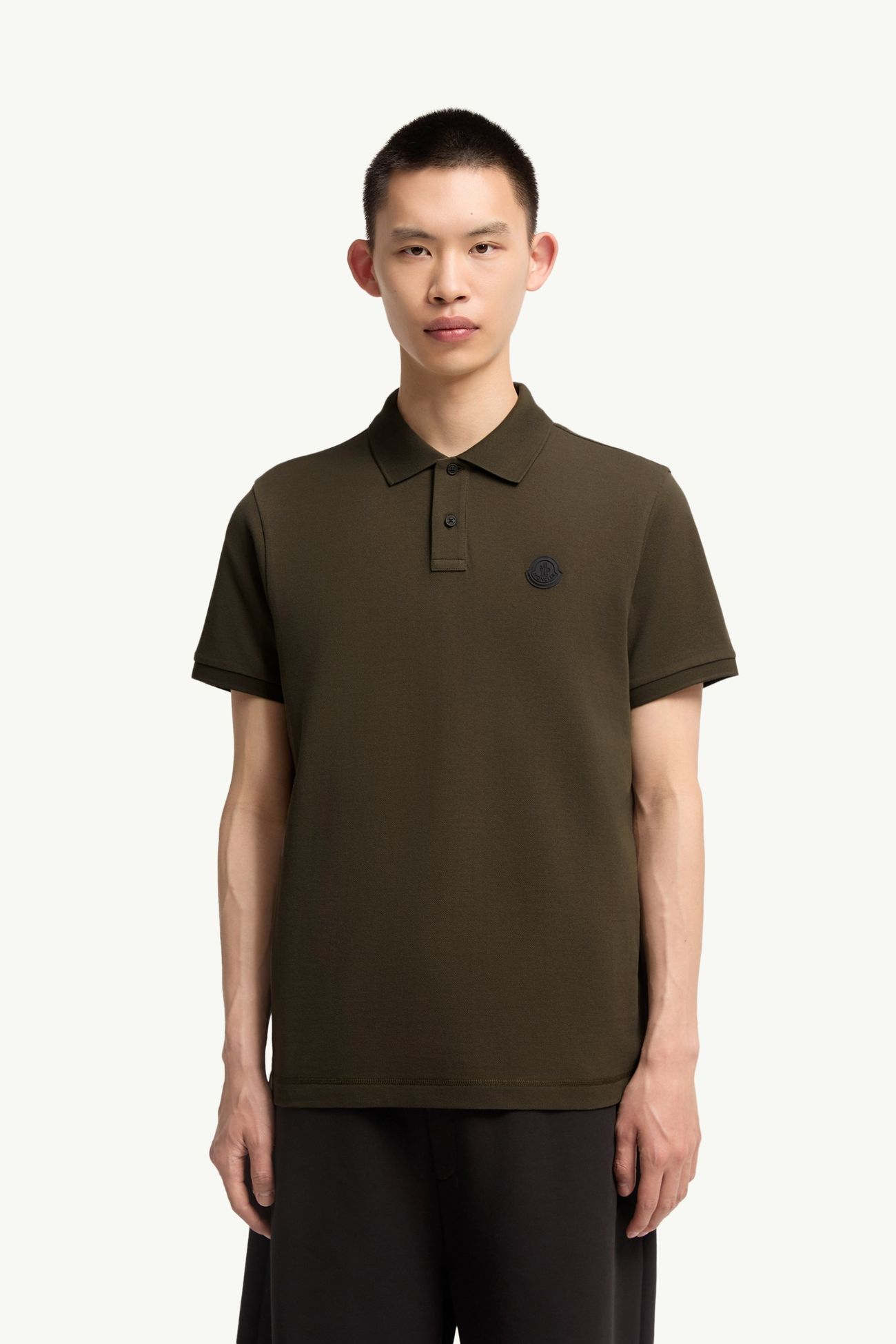 標誌珠地棉Polo恤 男士 橄欖綠色 Moncler 3