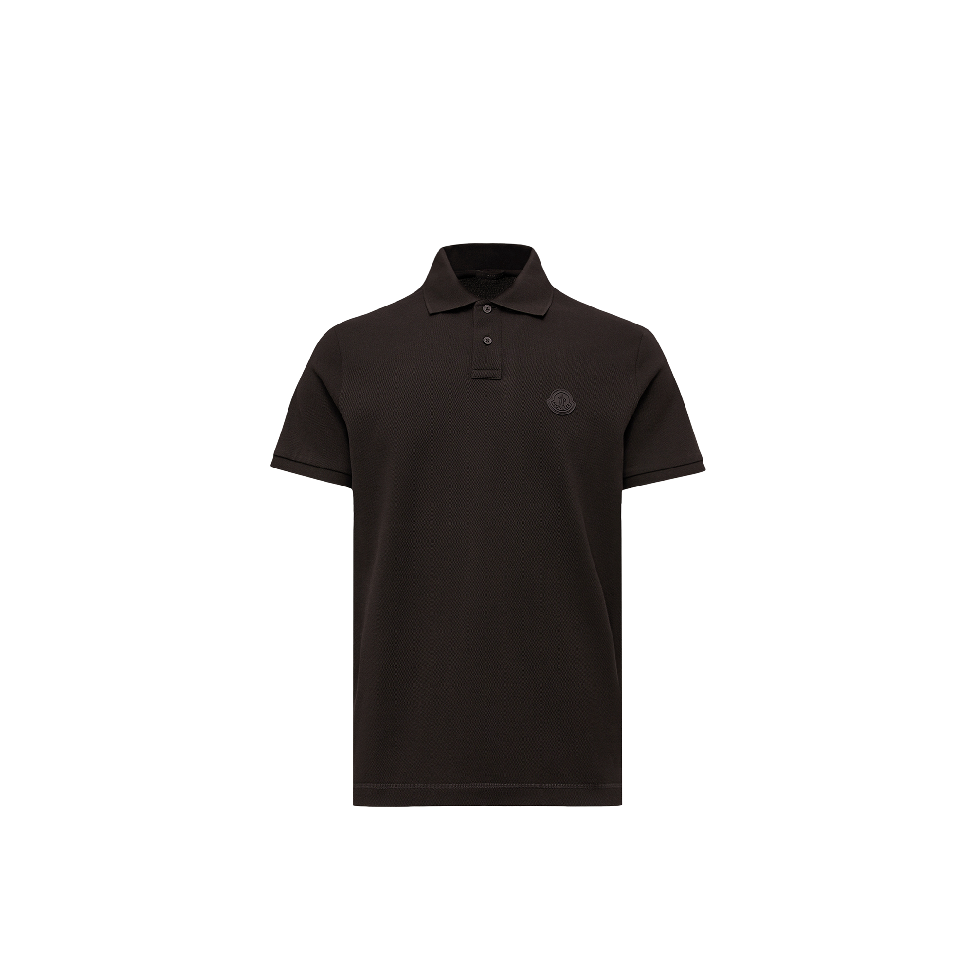 Moncler   Logo Cotton Piquet Polo Shirt for Men in Black, Size: L