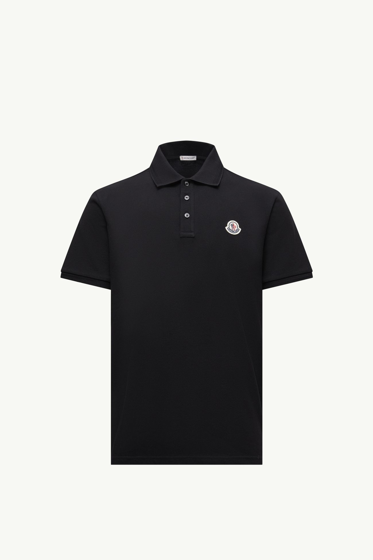 標誌貼片珠地棉Polo恤 男士 黑色 Moncler 2