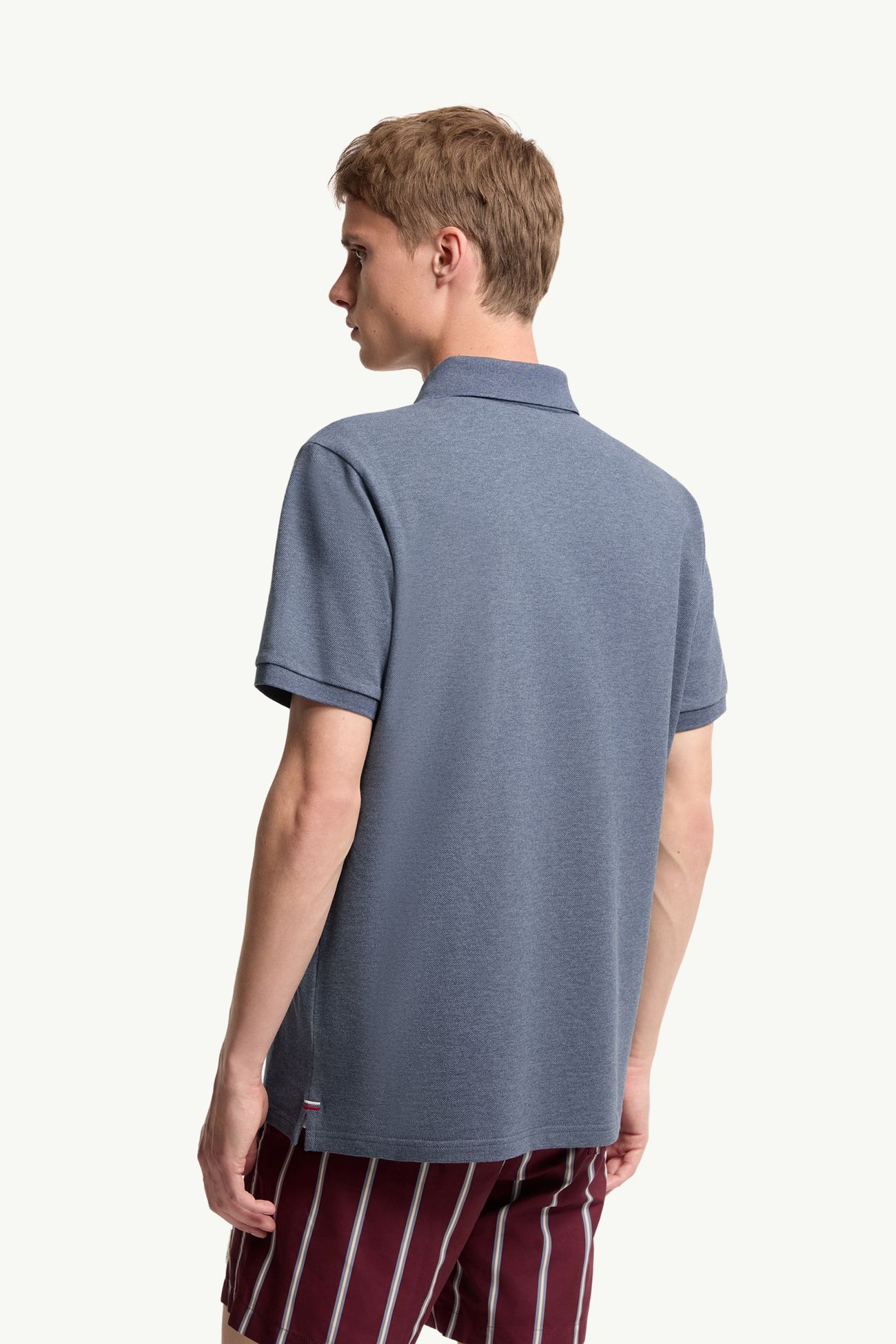 Poloshirt aus Baumwollpiqué Herren Staubiges Blau Moncler 4