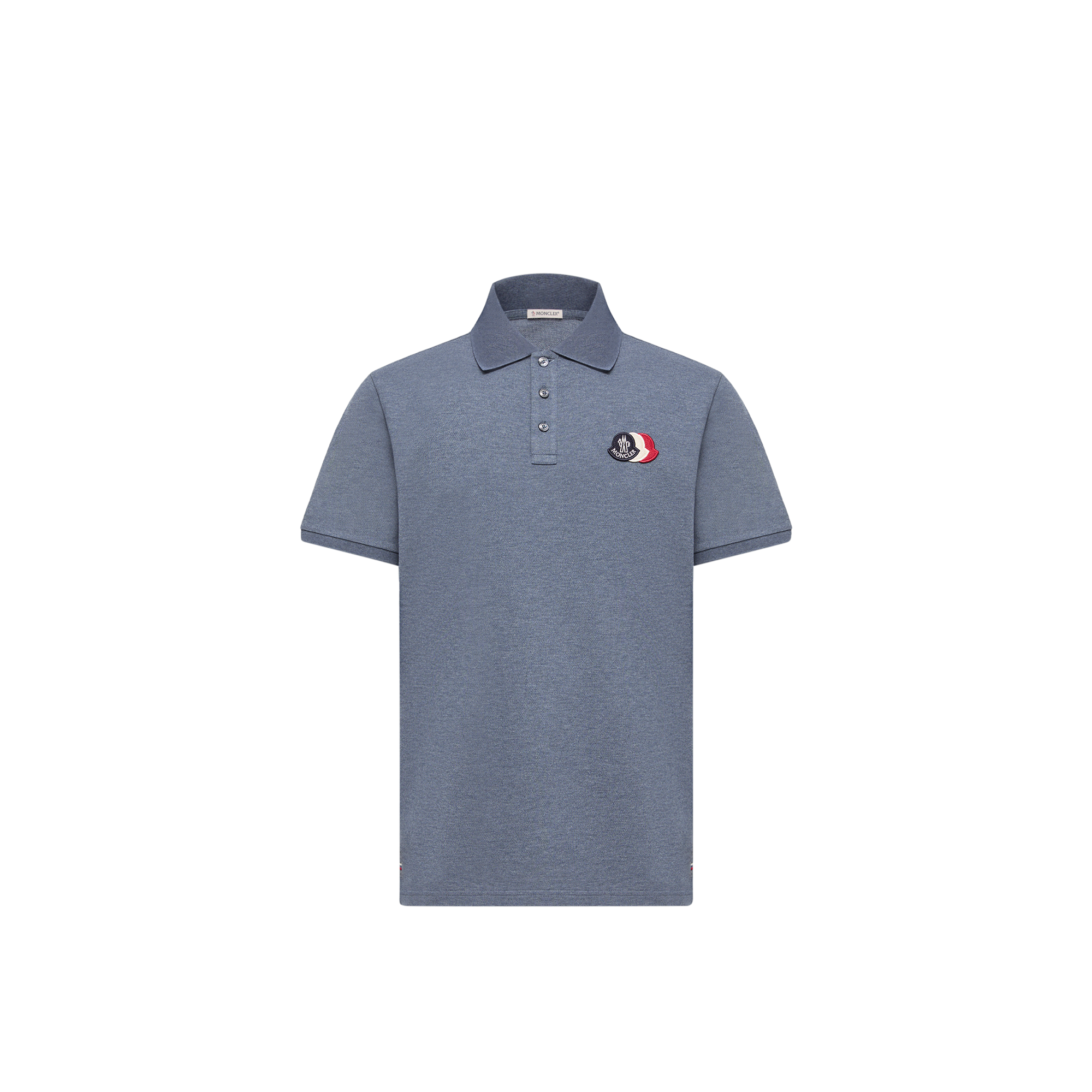 Moncler   Cotton Piquet Polo Shirt for Men in Blue, Size: S