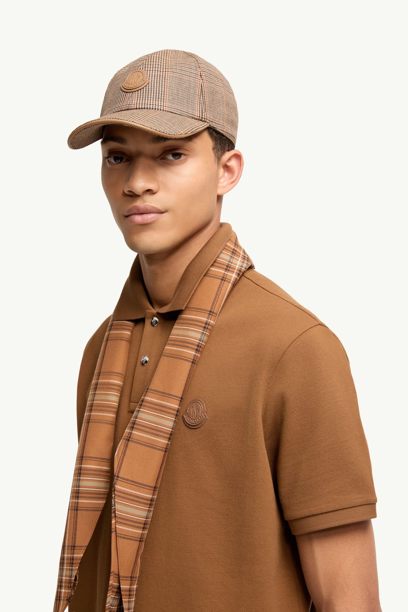 男士标识贴片棉质珠地Polo衫 男士 棕色 Moncler 1