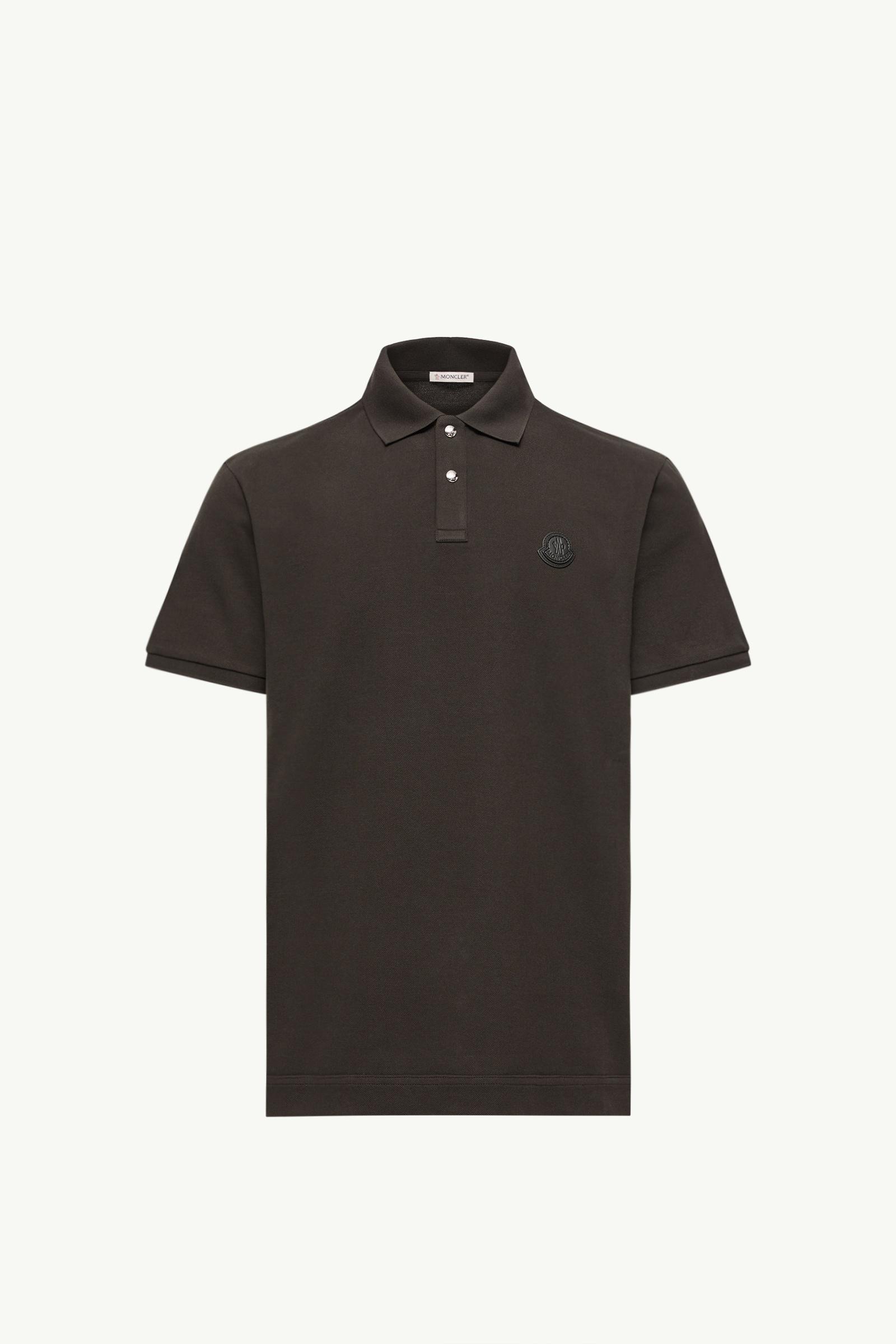Logo Patch Cotton Piquet Polo Shirt Men Olive Green Moncler, 1 of 0