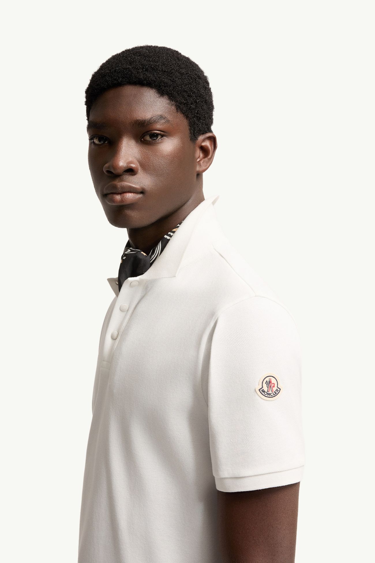 男士标识棉质Polo衫 男士 白色 Moncler 1